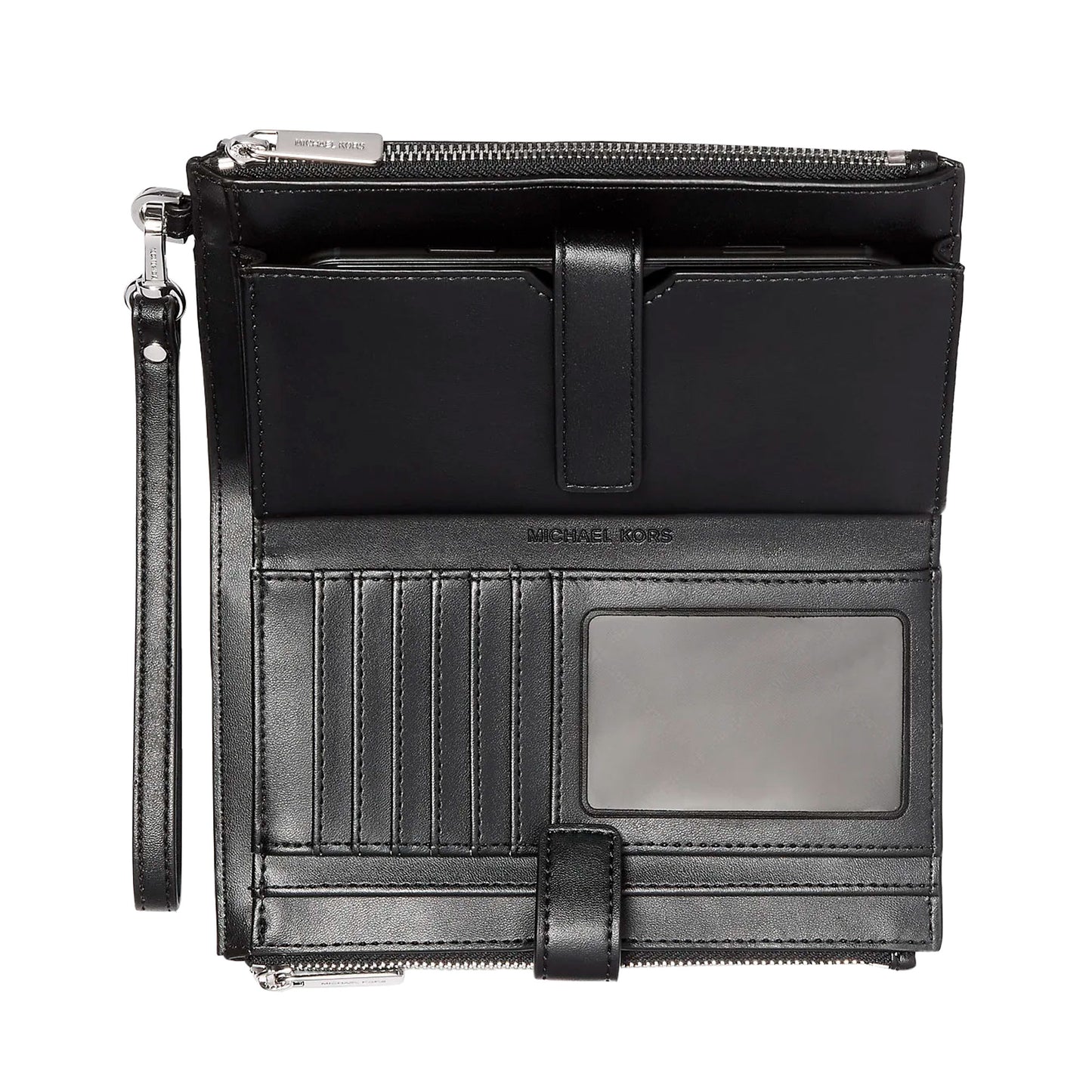 Cartera Michael Kors Jet Set Travel Double Zip Wristlet Black