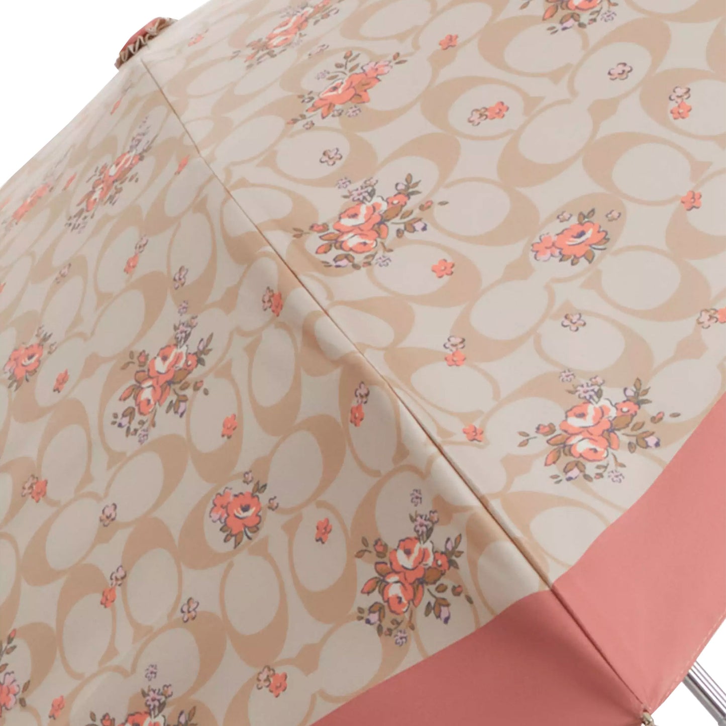 Paraguas Coach Uv Protection Mini Umbrella In Floral Print Sand Multi