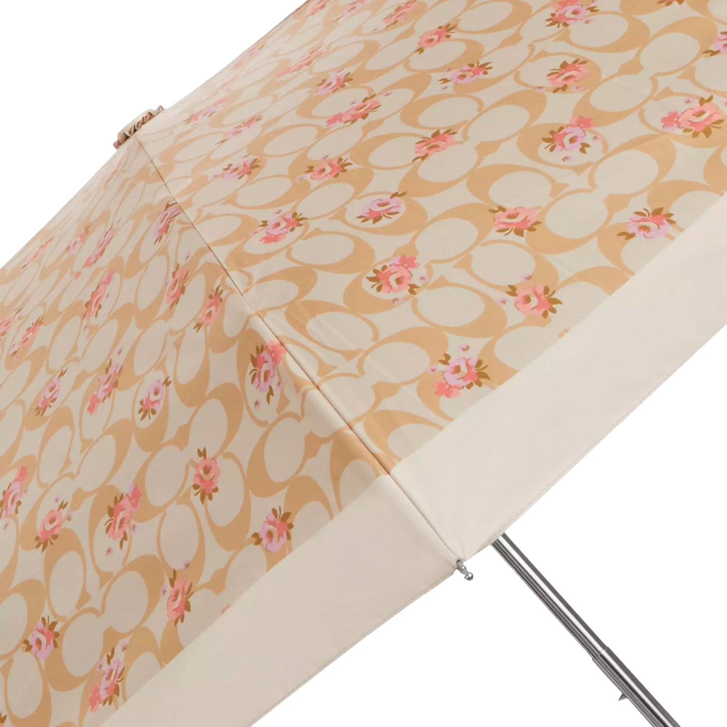 Uv Protection Mini Umbrella In Signature Floral Print Tan Multi