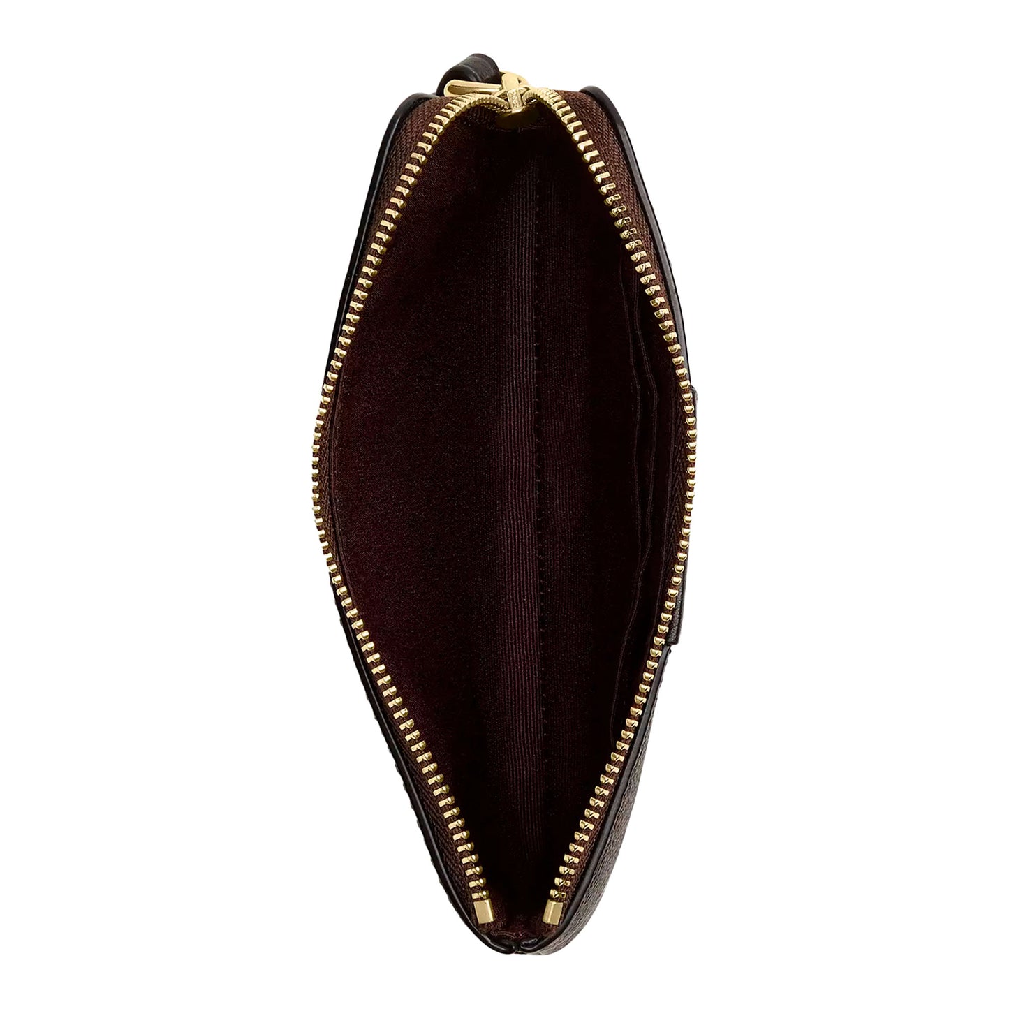 Monedero Coach Corner Zip Wristlet In Signature Canvas Brown Black