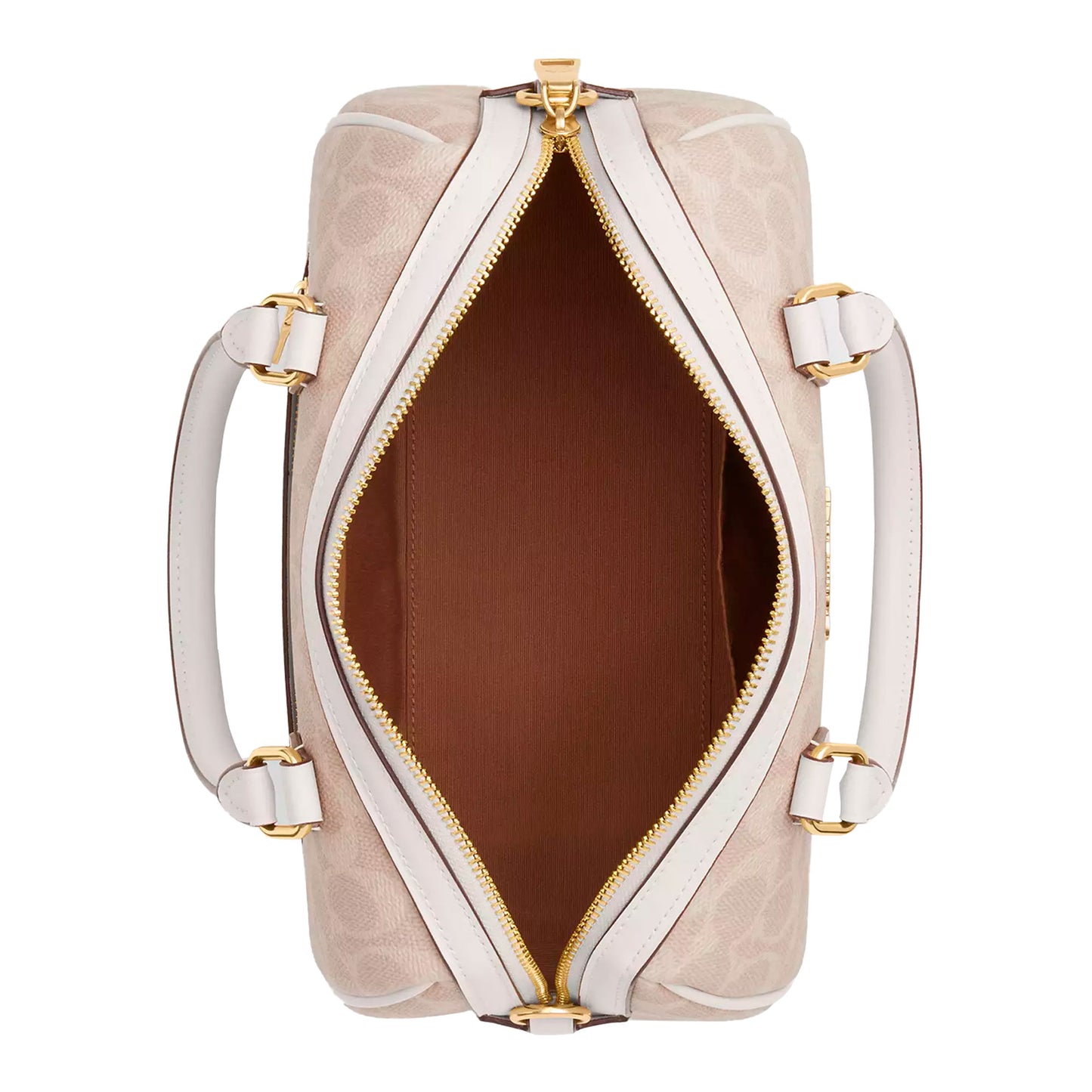 Bolsa Coach Rowan Satchel Bag In Signature Canvas Sand Chalk
