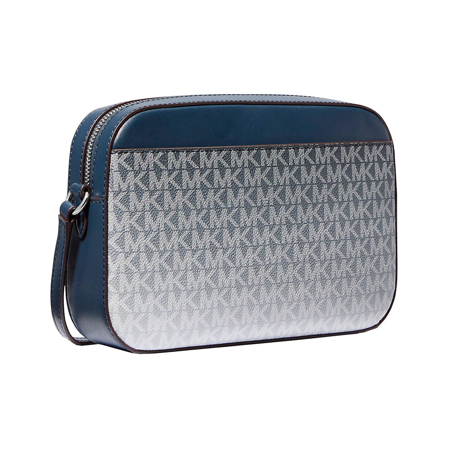 Bolsa Michael Kors Jet Set Large Ombré Signature Logo Crossbody Body Navy