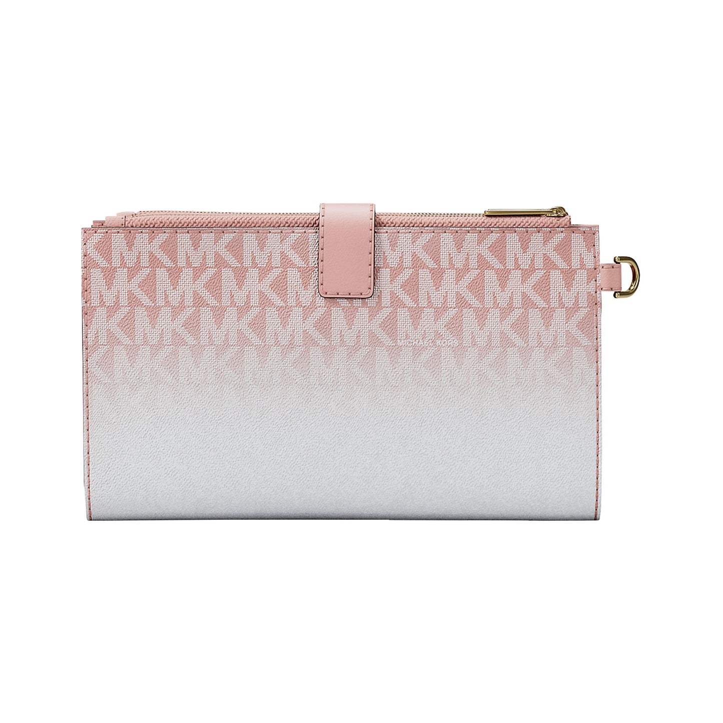 Cartera Michael Kors Jet Set Large Ombré Signature Logo Wristlet Powder Blush