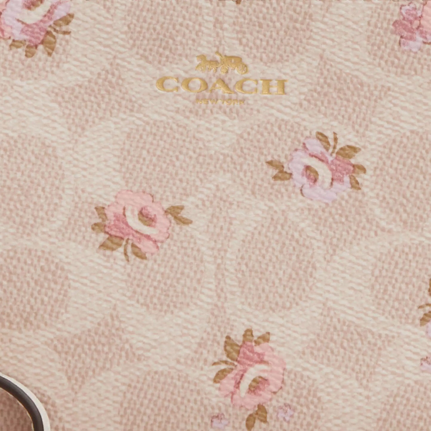Monedero Coach Corner Zip Wristlet In Signature Canvas With Floral Print Sand Multi