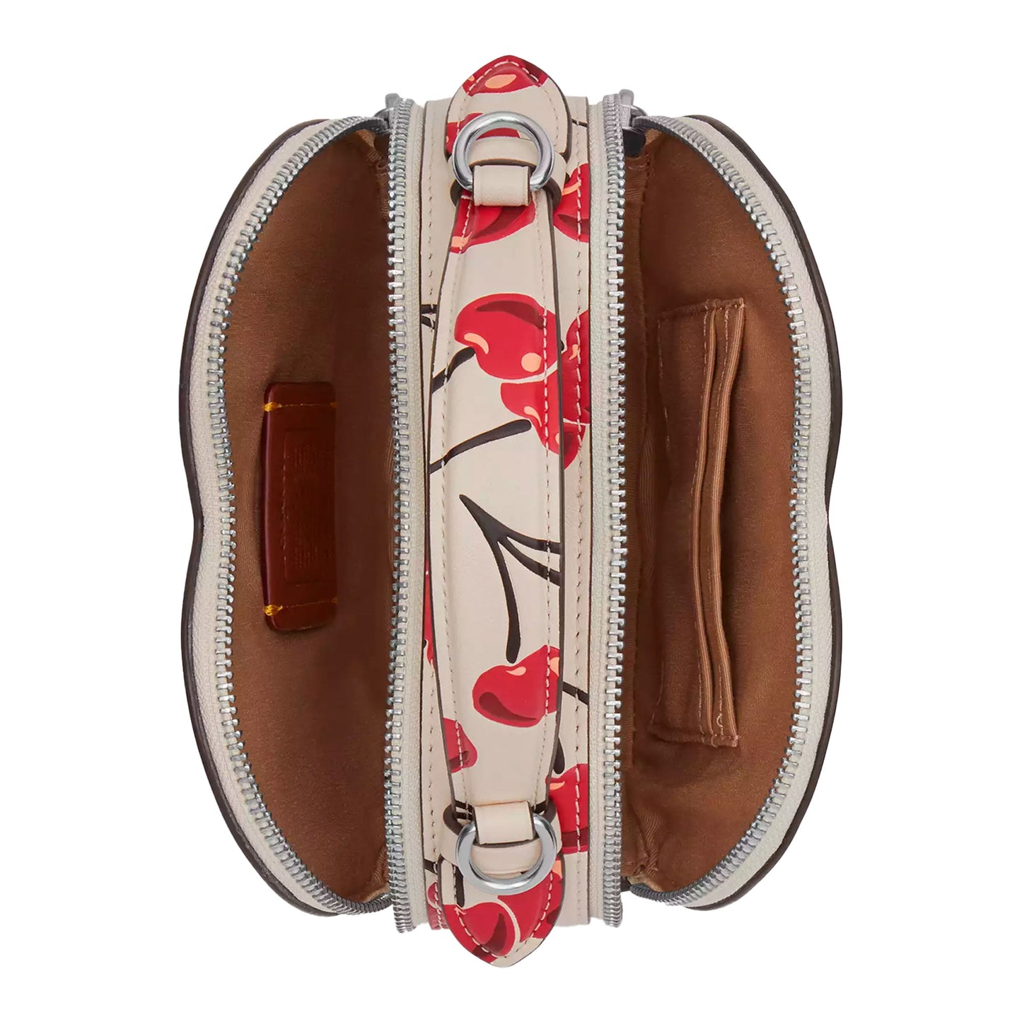 Bolsa Coach Heart Crossbody Bag With Cherry Print Chalk Multi
