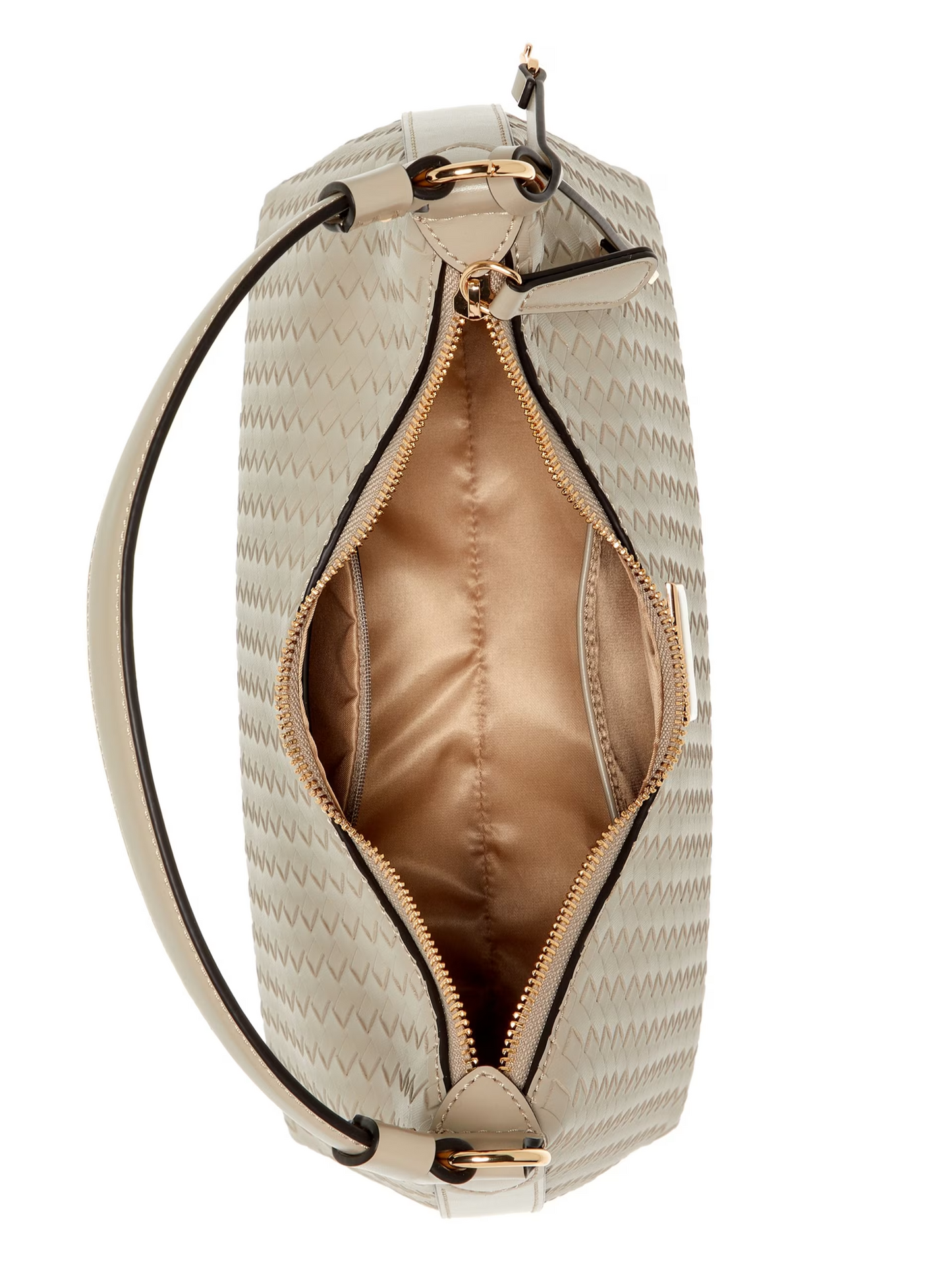 Bolsa Guess Elysia Woven Shoulder Bag Taupe