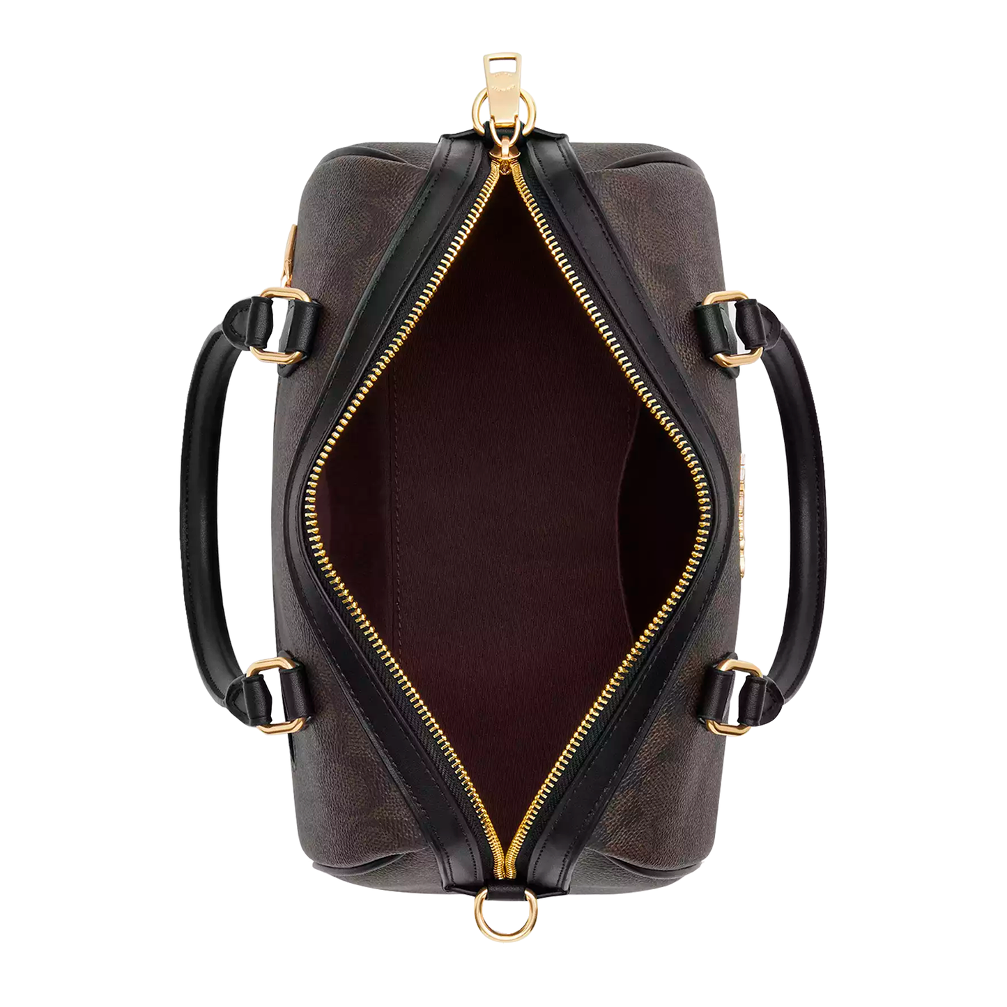 Bolsa Coach Rowan Satchel In Signature Canvas Brown