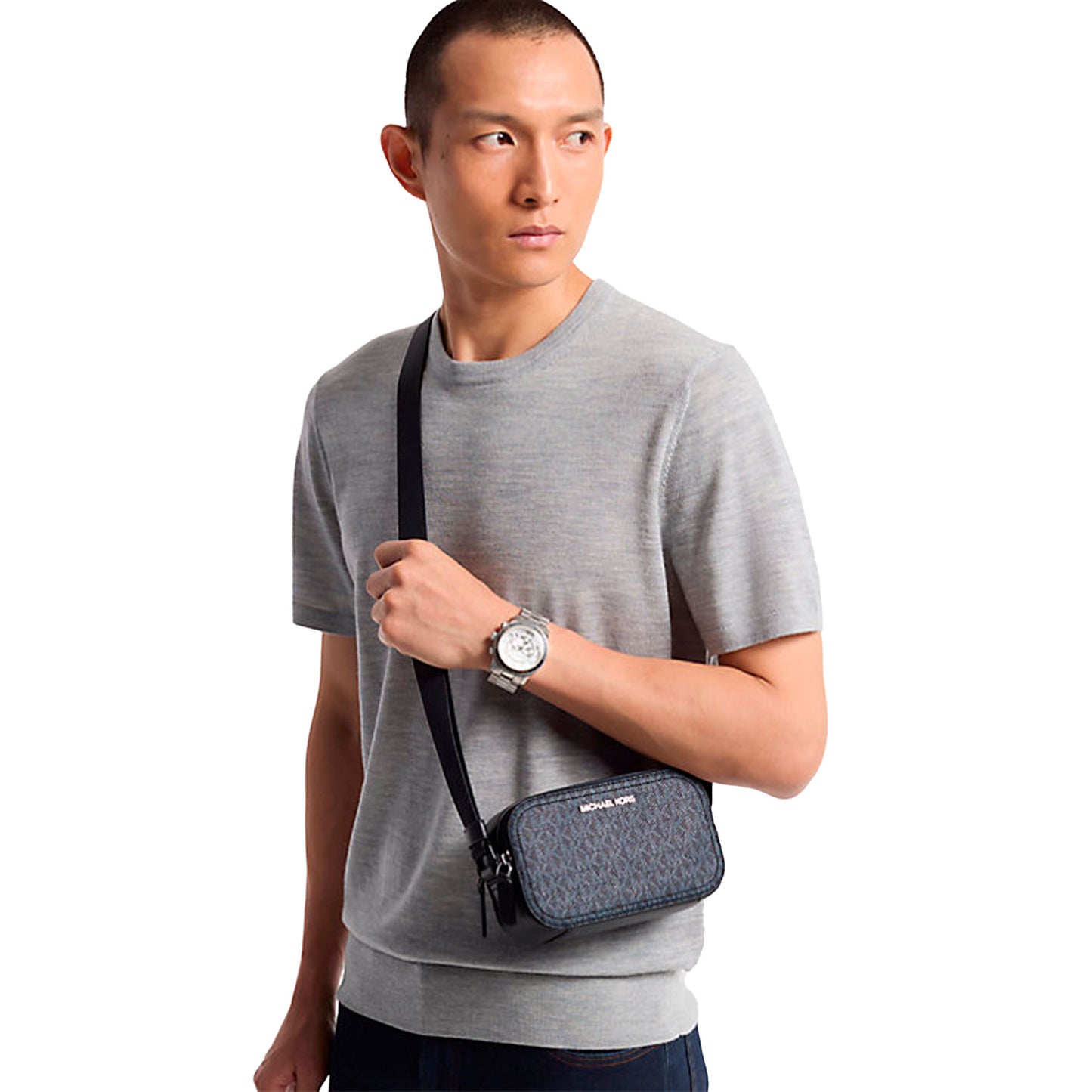Bandolera Michael Kors Cooper Camera Bag with Exclusive Logo Dark Blue