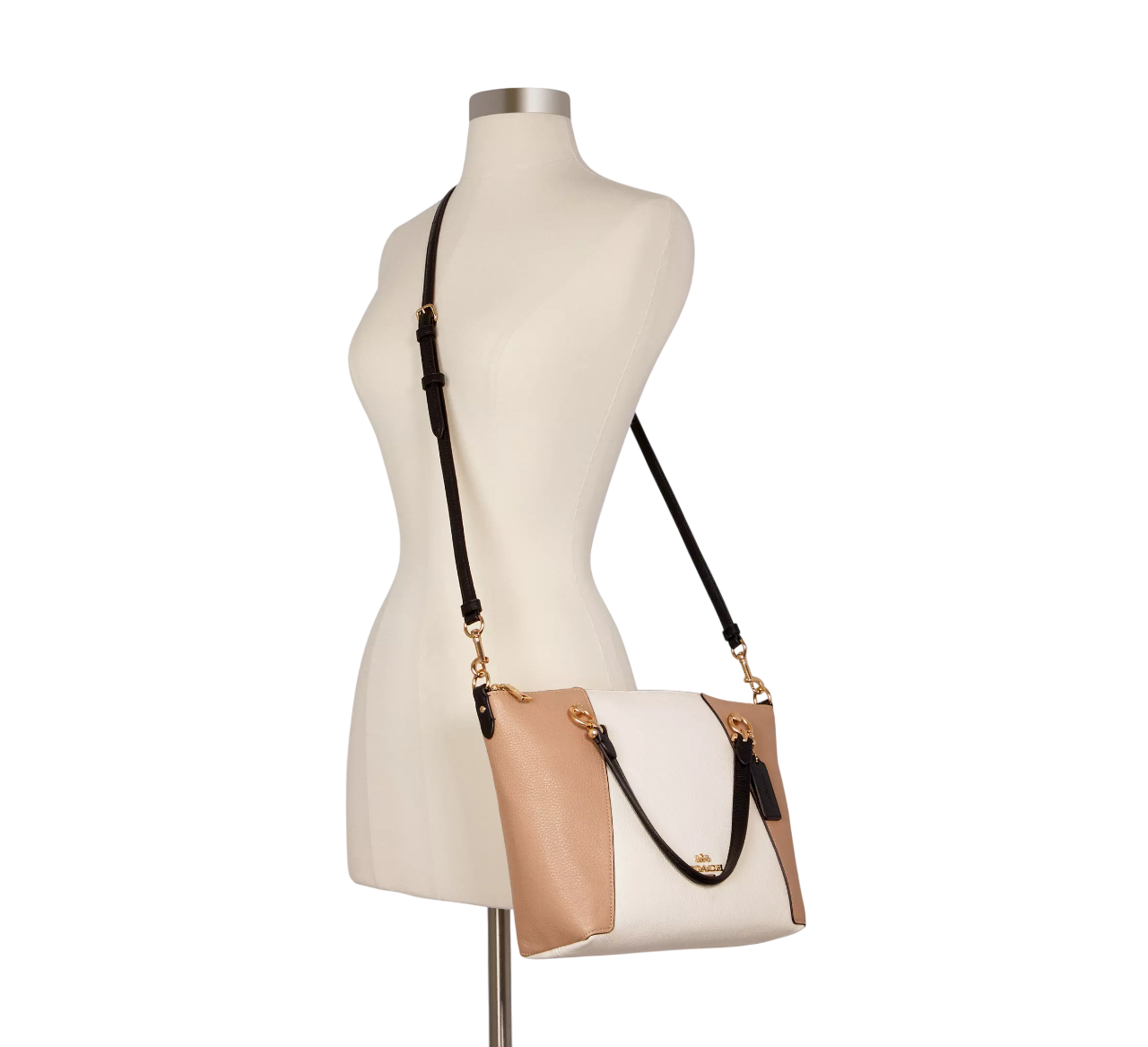 Bolsa Coach Kacey Satchel Bag In Colorblock Chalk Multi