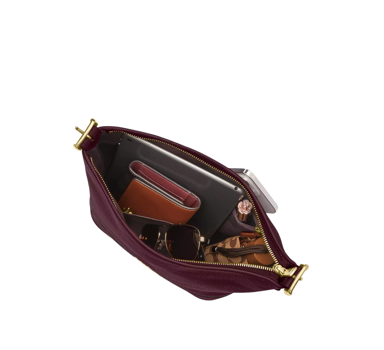Bolsa Coach Jude Duffle Bag Dark Wine