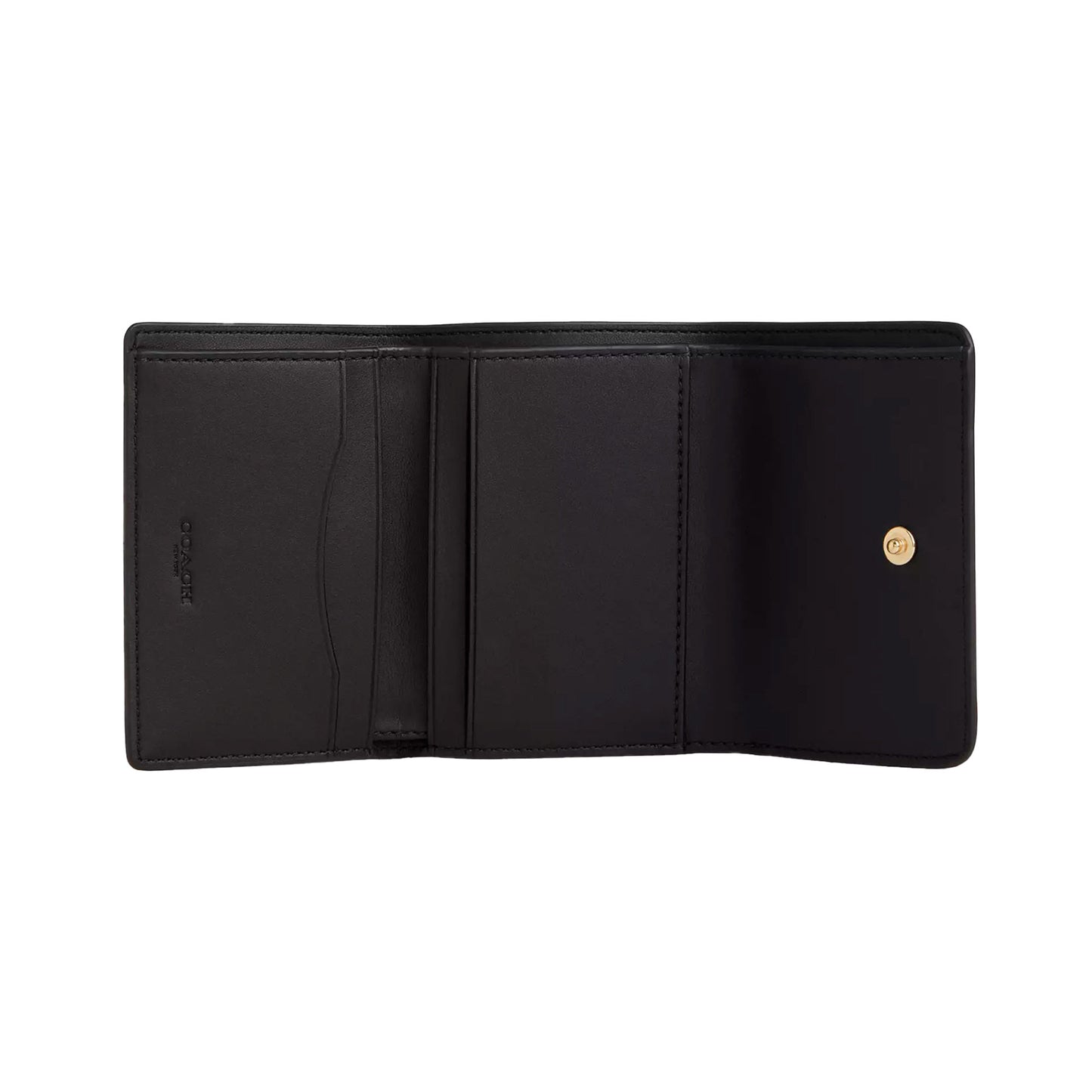 Cartera Coach Card Holder Wallet With Leopard Print And Signature Canvas