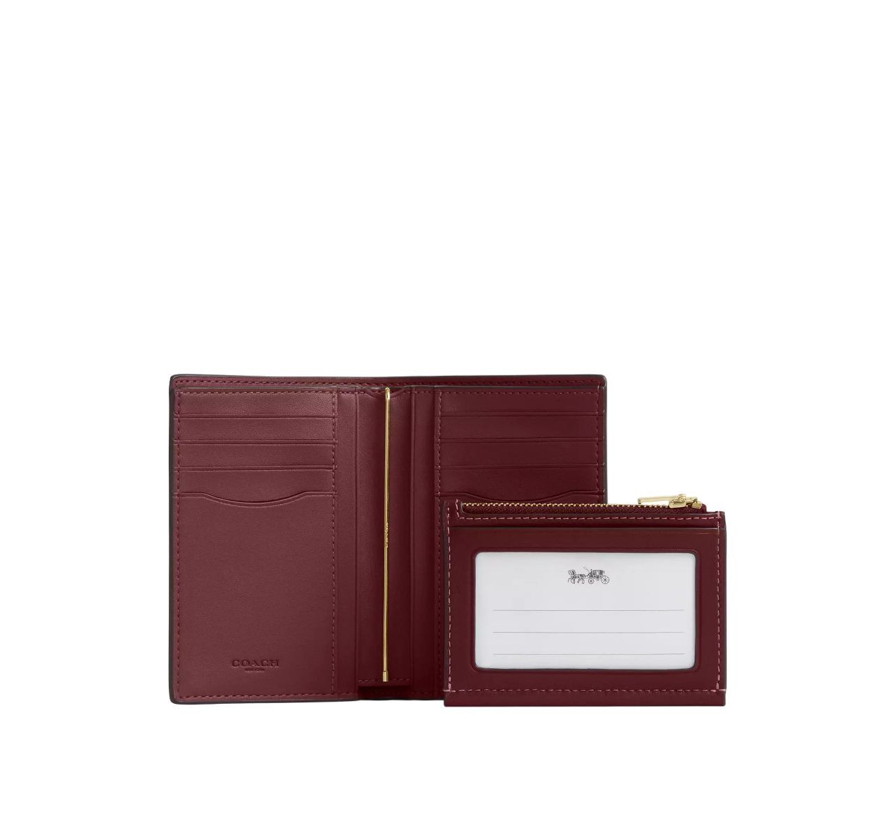 Cartera Coach 2 In 1 Wallet Maroon