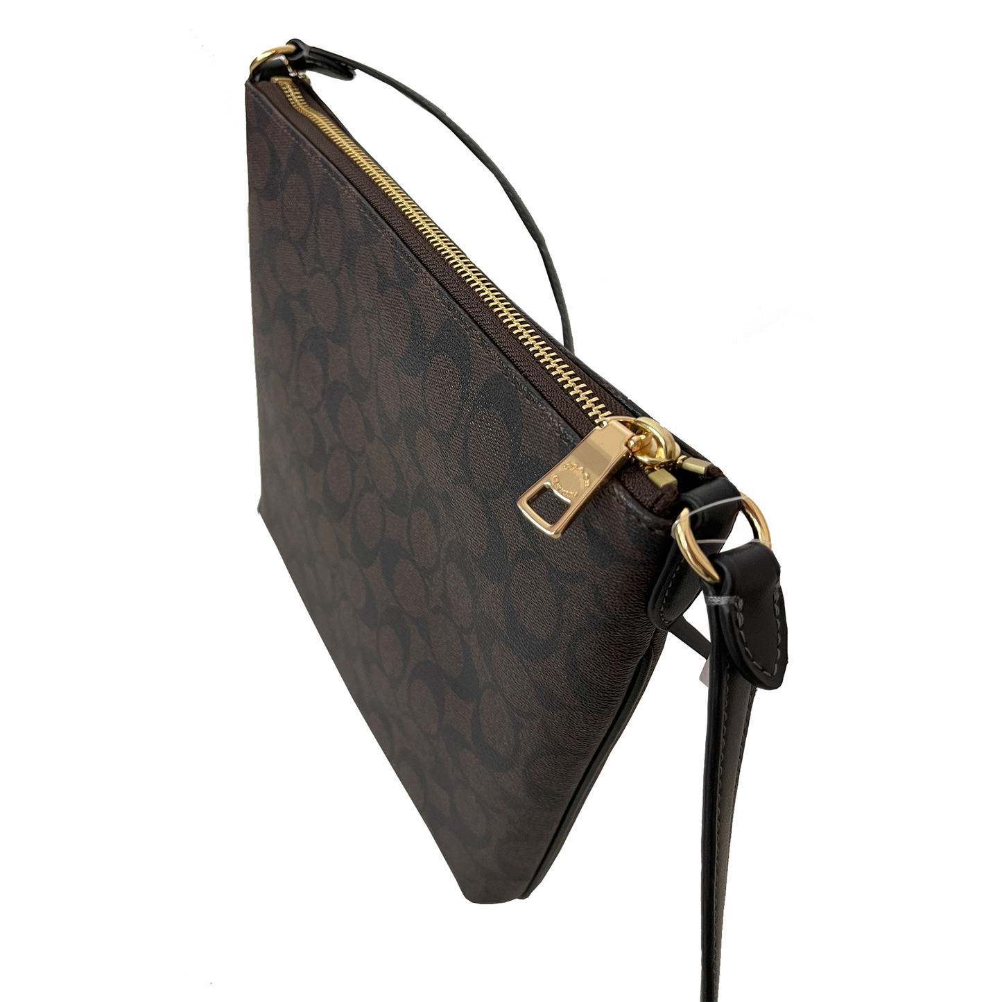 Bolsa Coach Rowan File Bag In Signature Canvas Brown Black