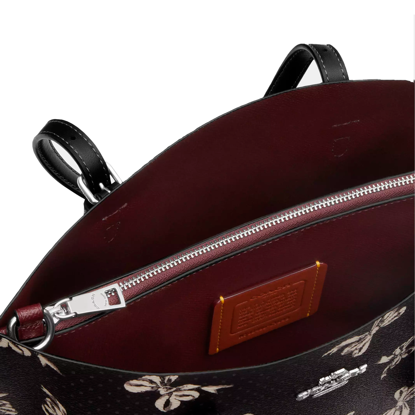 Bolsa Coach Mollie Tote Bag 25 With Bow Print Black Multi