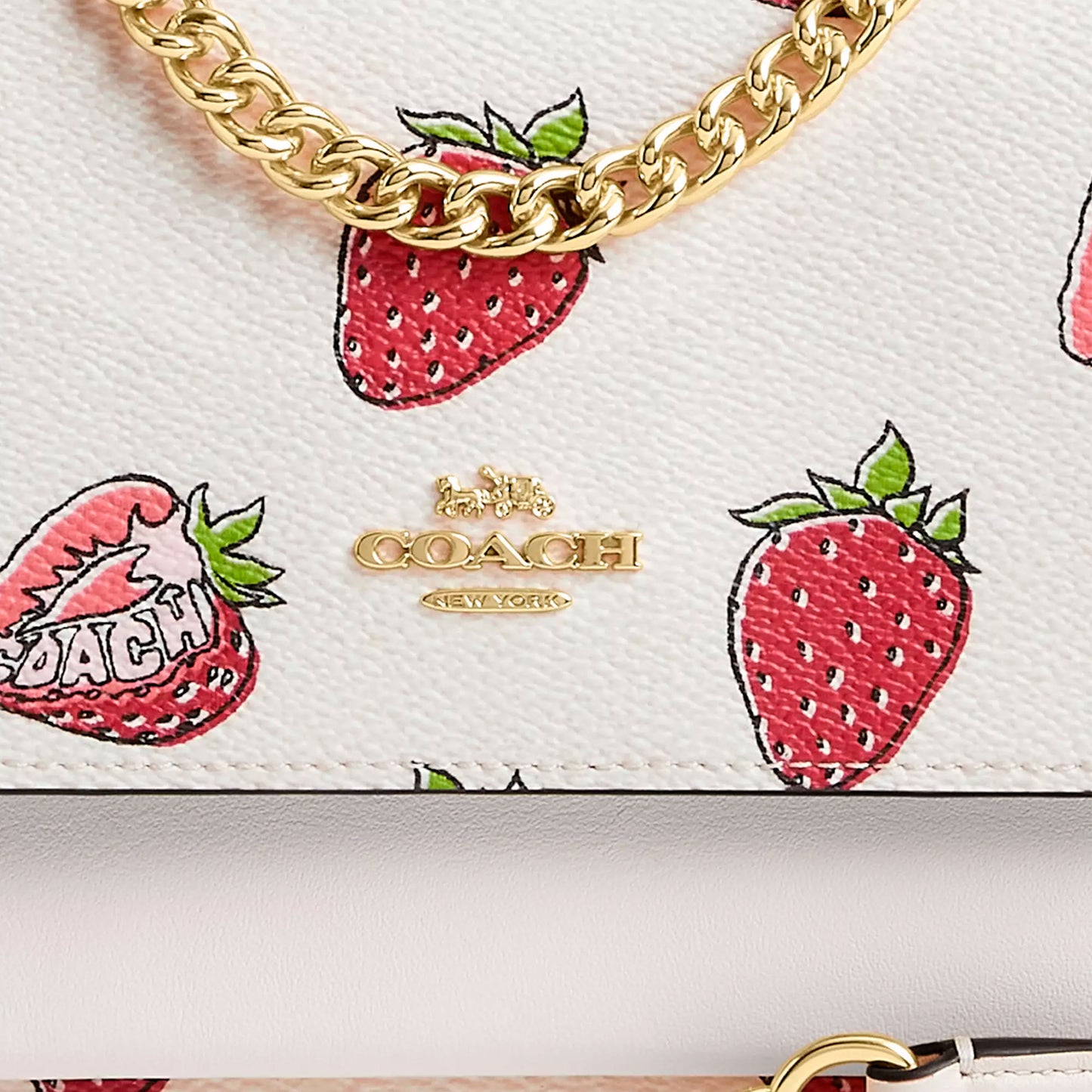 Bolsa Coach Mini Klare Crossbody Bag With Strawberry Print Chalk Multi