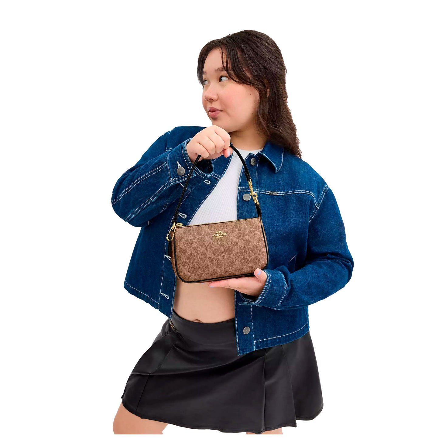 Bolsa Coach Nolita 19 In Signature Canvas Tan Black