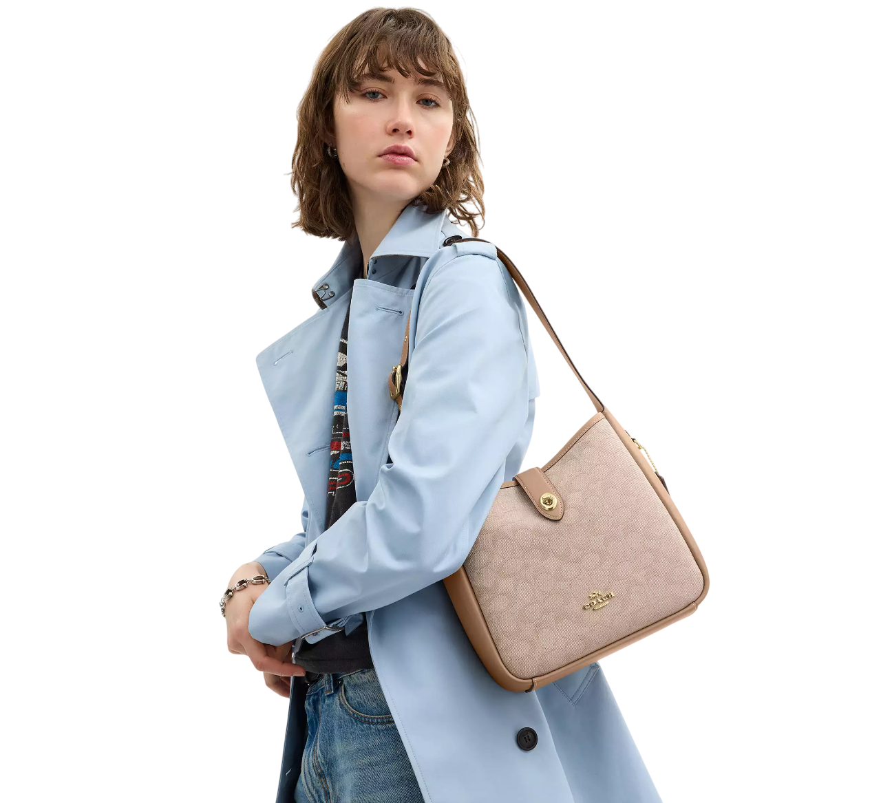 Bolsa Coach Hadley Convertible Crossbody Bag With Signature Canvas