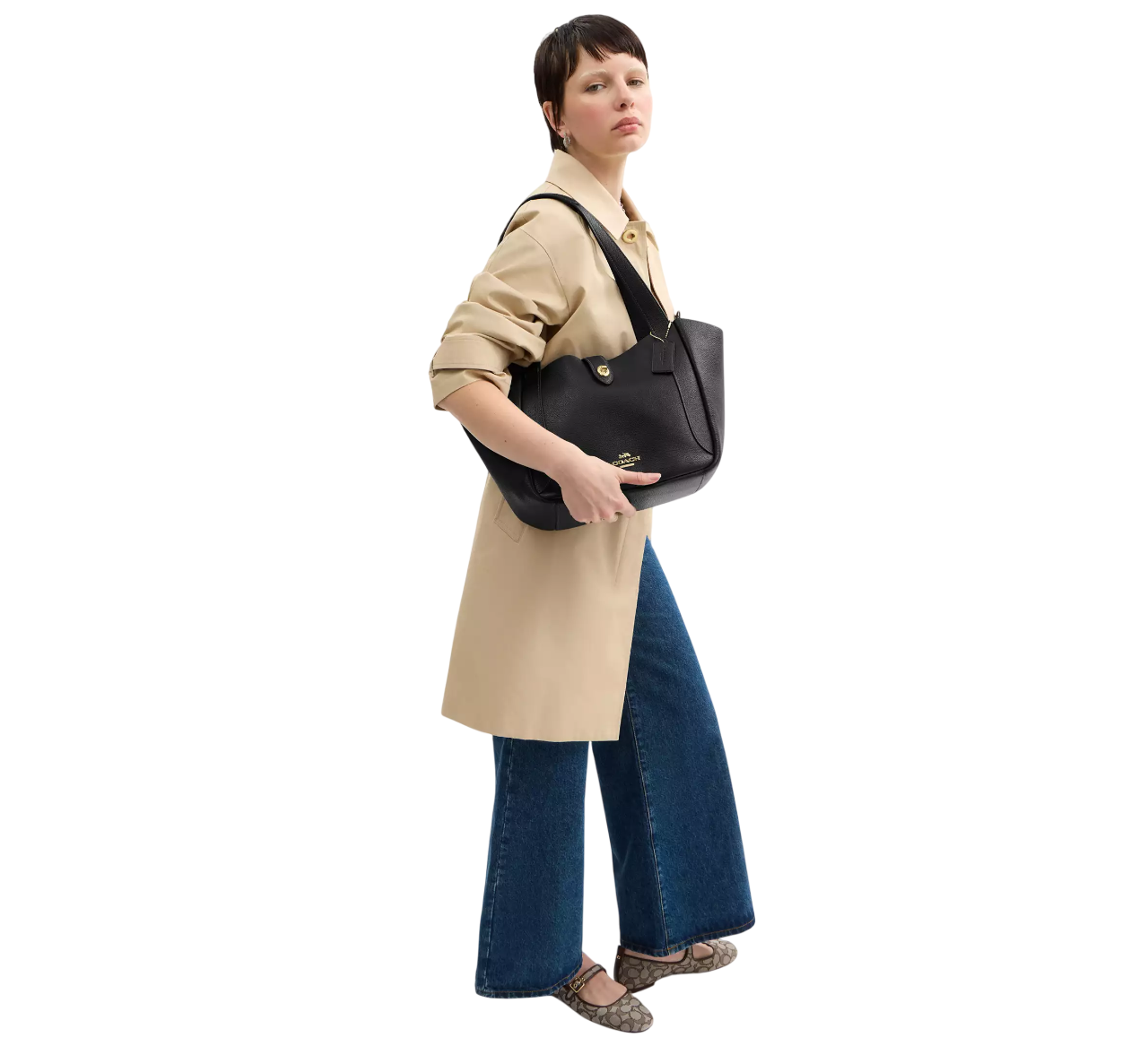 Bolsa Coach Hadley Turnlock Tote Bag Black