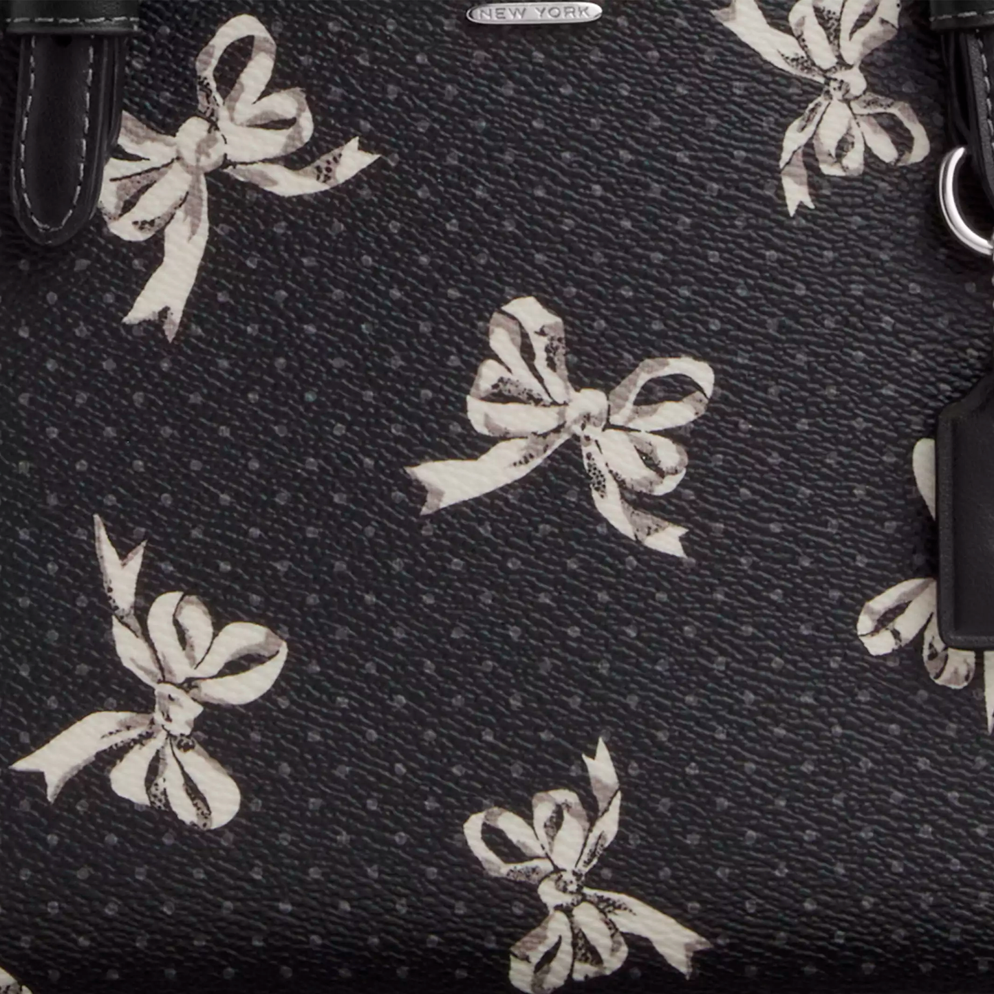 Bolsa Coach Mollie Tote Bag 25 With Bow Print Black Multi
