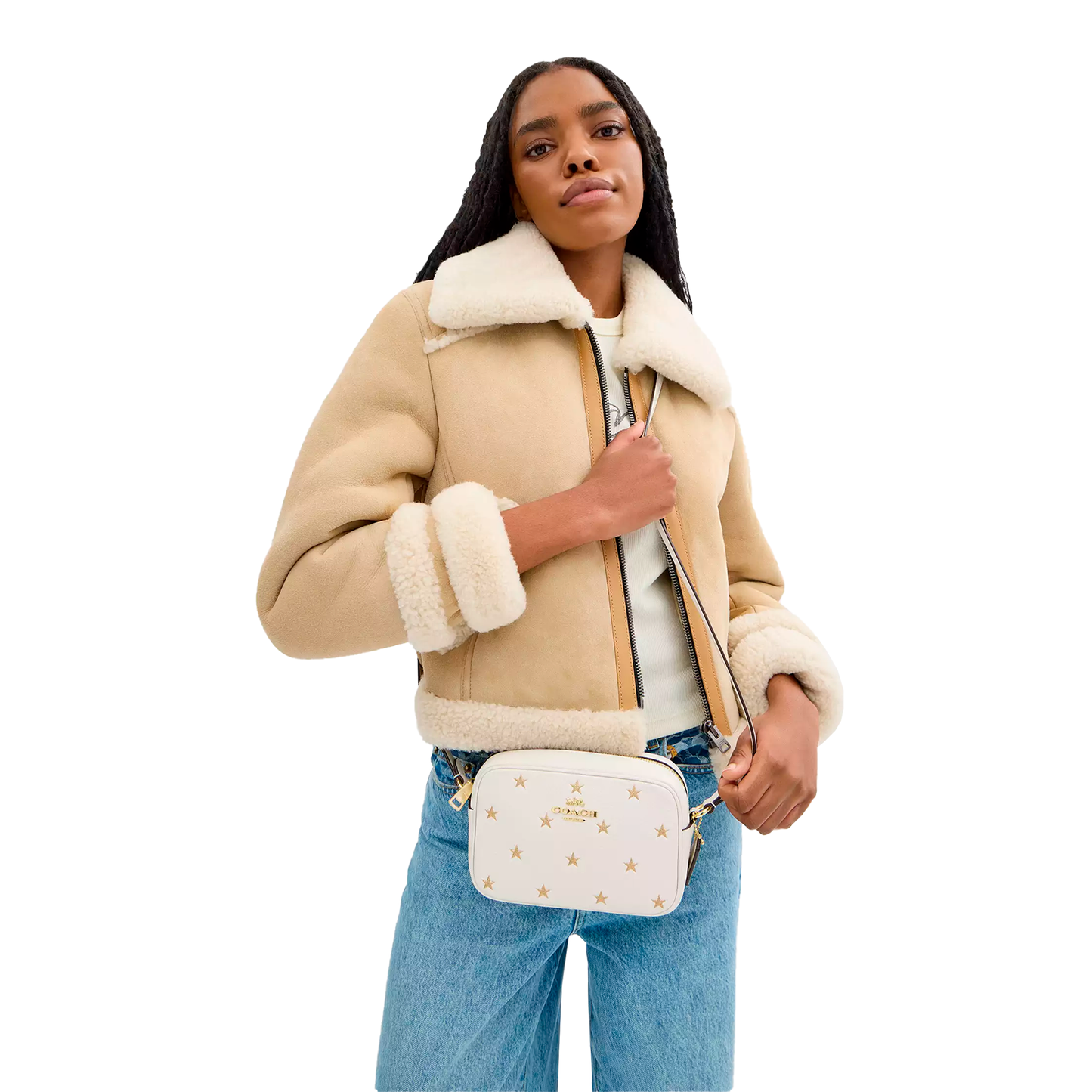 Bolsa Coach Mini Jamie Camera Bag With Star Print Chalk Multi