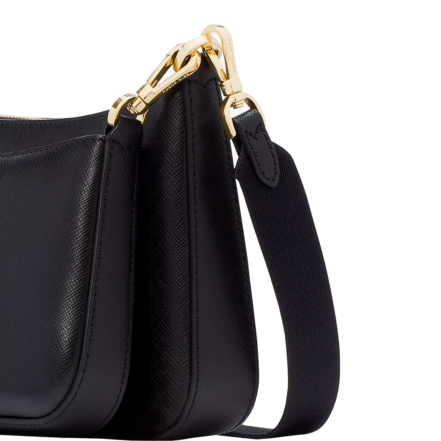 Bolsa Kate Spade Duet Saffiano Leather Small Crossbody Black