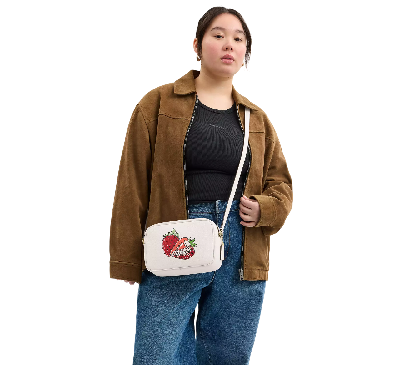 Bolsa Coach Jamie Camera Bag With Strawberry Graphic Chalk Multi