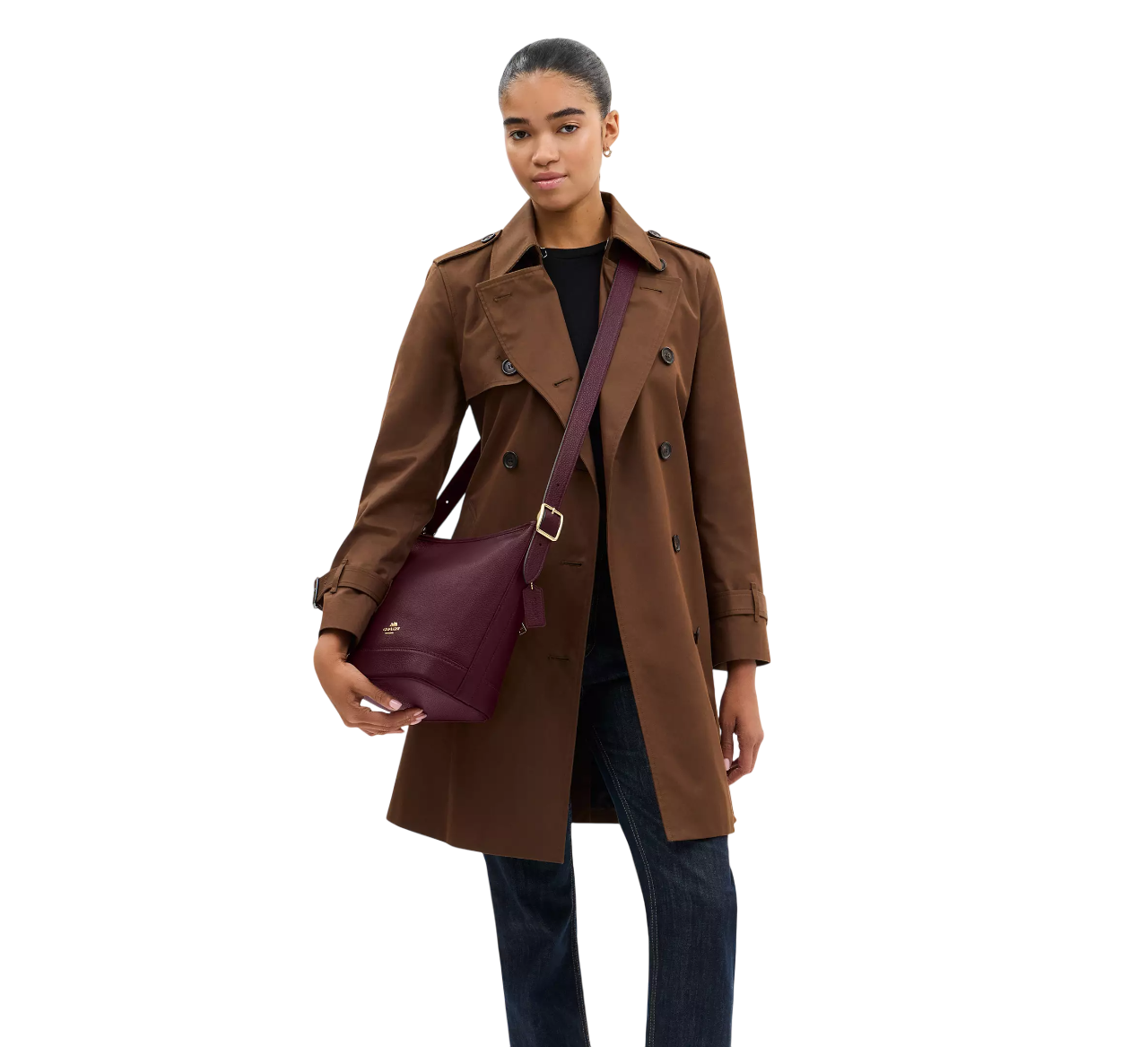 Bolsa Coach Jude Duffle Bag Dark Wine
