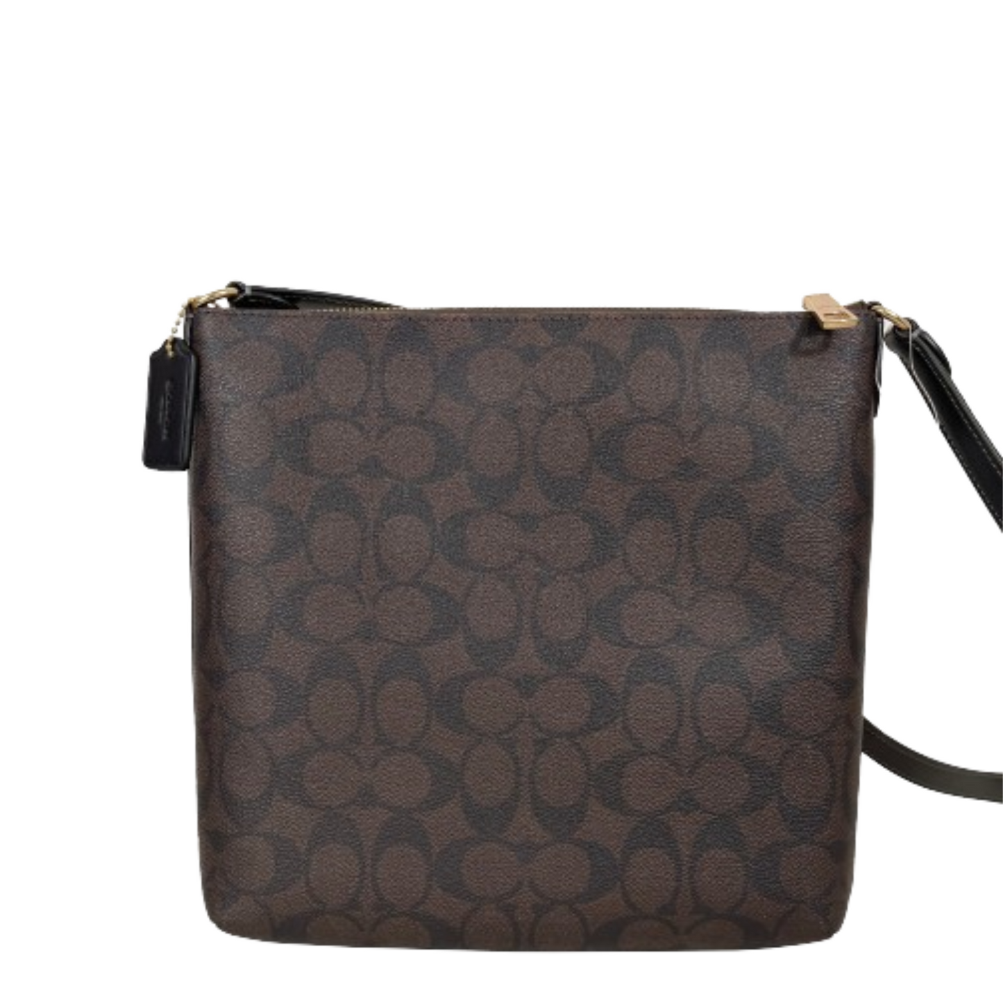 Bolsa Coach Rowan File Bag In Signature Canvas Brown Black