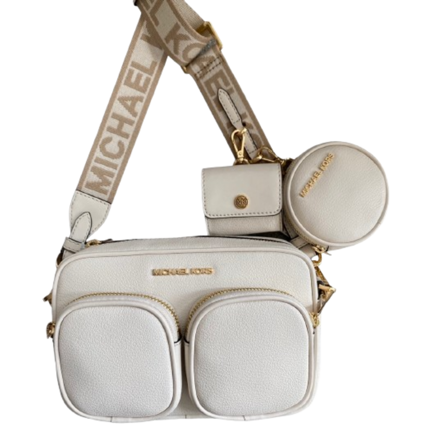 Bolsa Michael Kors Jet Set Medium Crossbody AirPods Light Cream