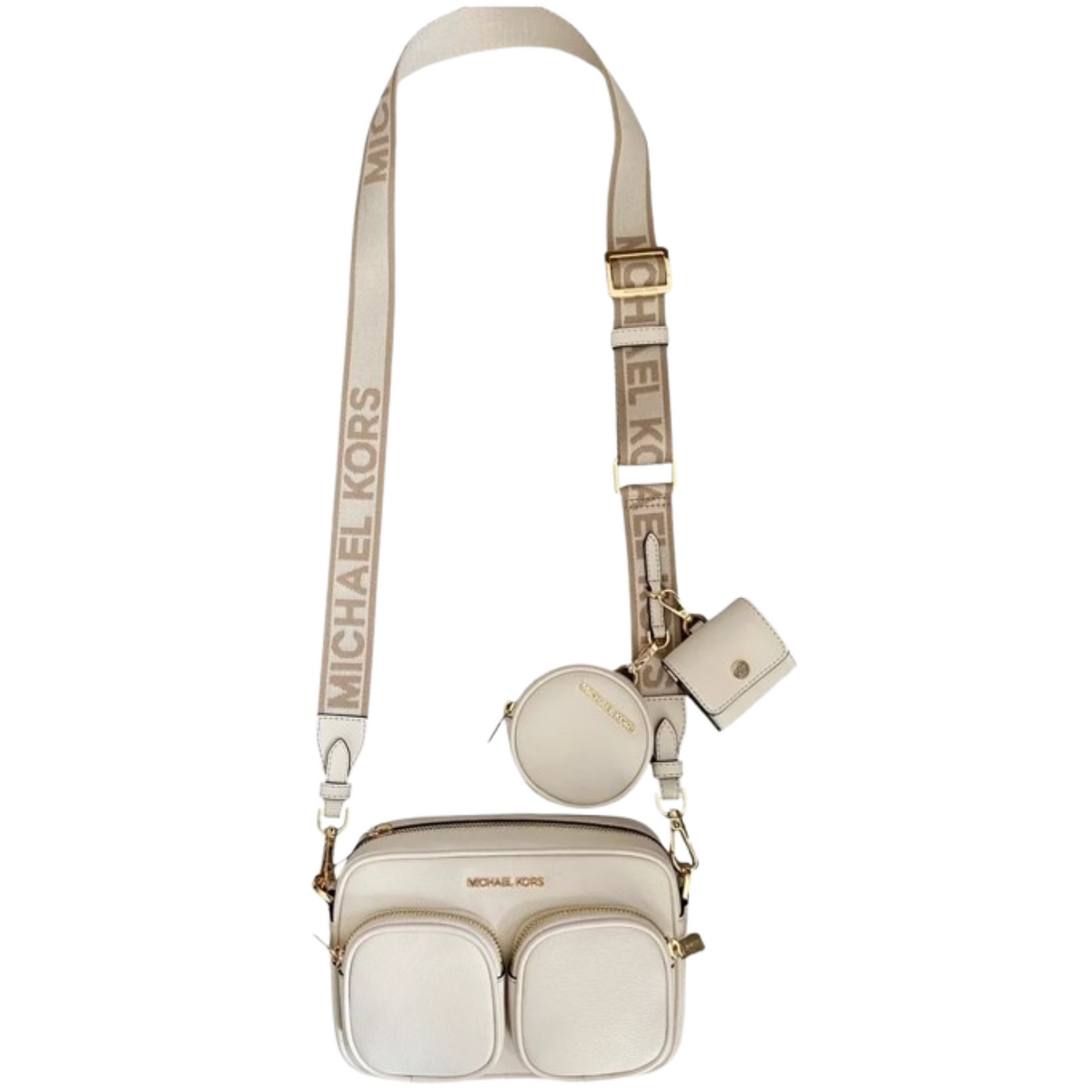 Bolsa Michael Kors Jet Set Medium Crossbody AirPods Light Cream