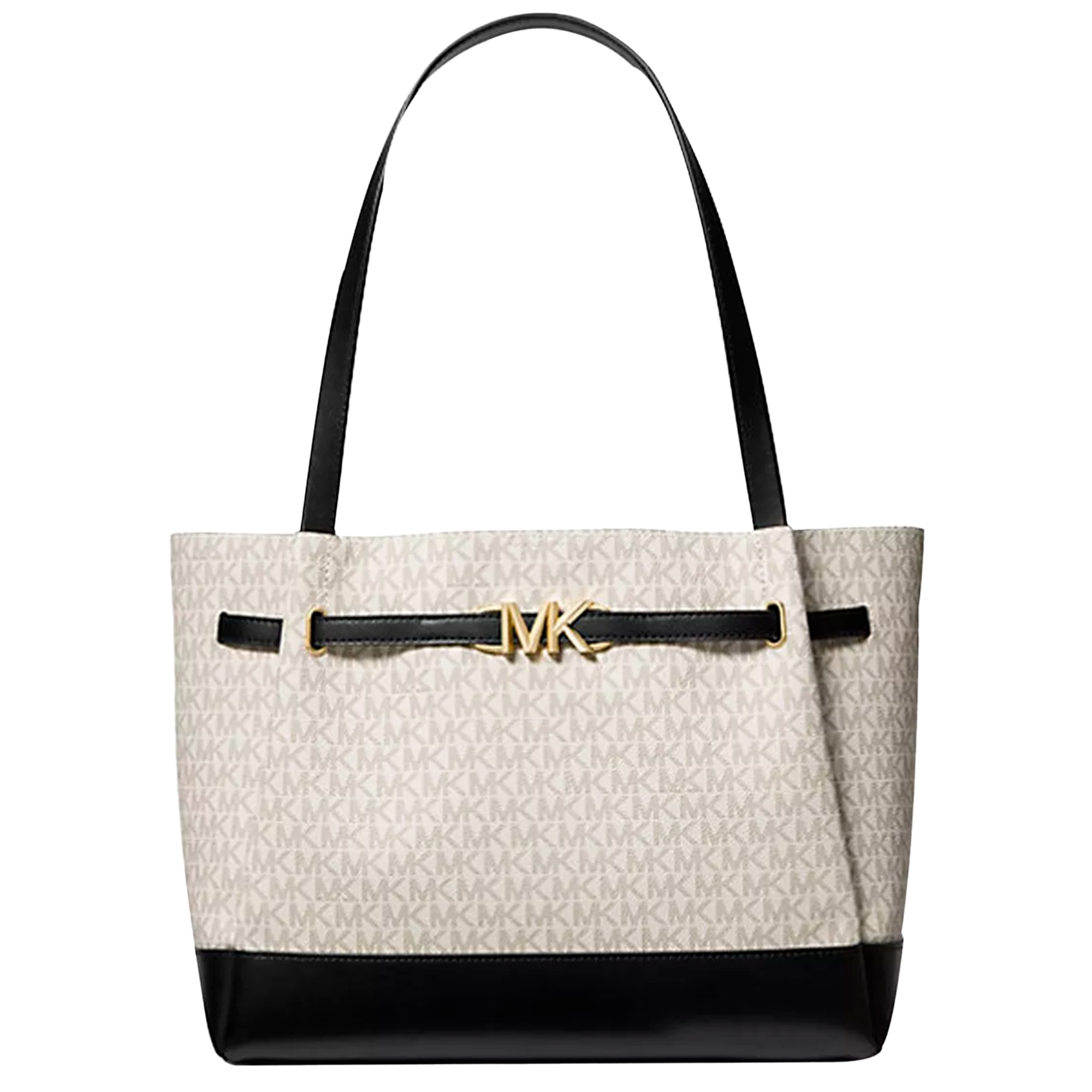 Bolsa Michael Kors Reed Large Logo Tote Bag Chalk Black