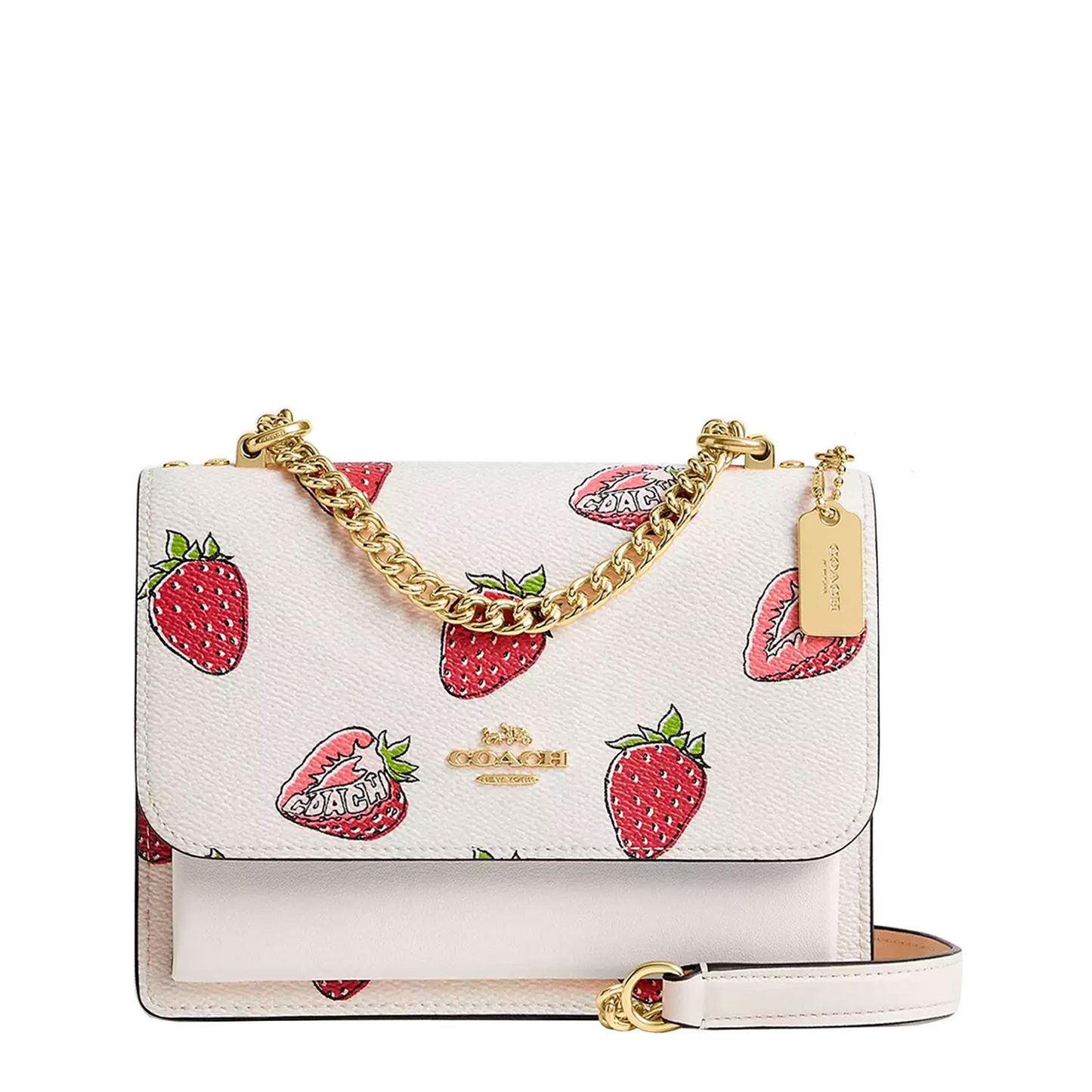 Bolsa Coach Mini Klare Crossbody Bag With Strawberry Print Chalk Multi