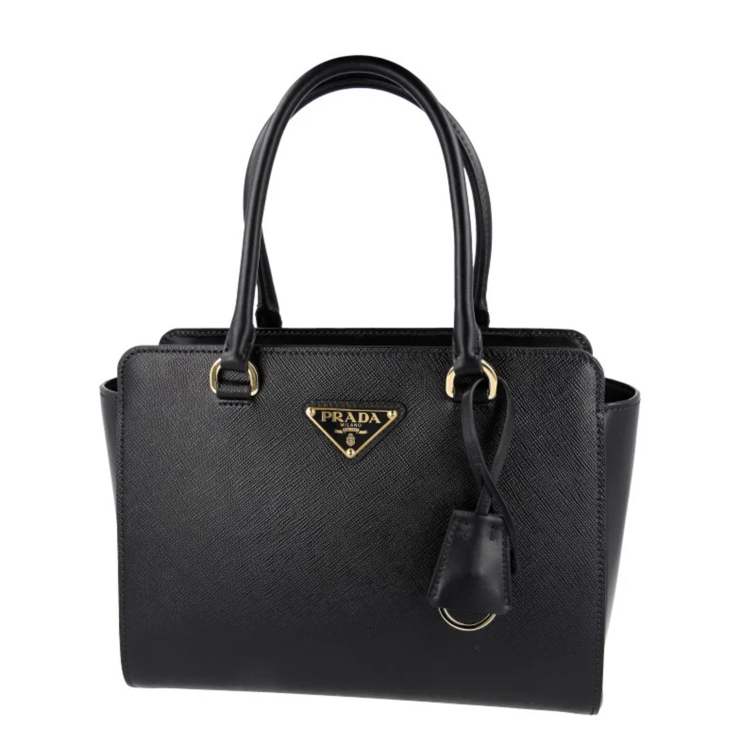 Bolsa Prada Black Saffiano Leather Shoulder Bag