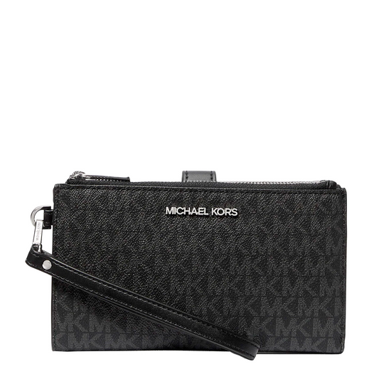 Cartera Michael Kors Jet Set Travel Double Zip Wristlet Black