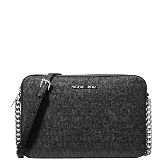 Bolsa Michael Kors Jet Set Large East West Logo Crossbody Black