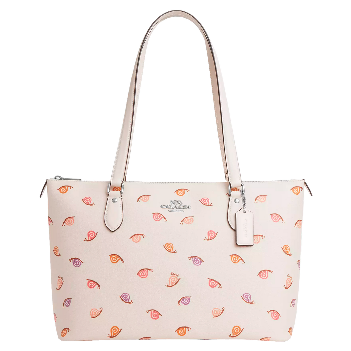 Bolsa Coach Gallery Tote Bag With Snail Print Chalk Multi
