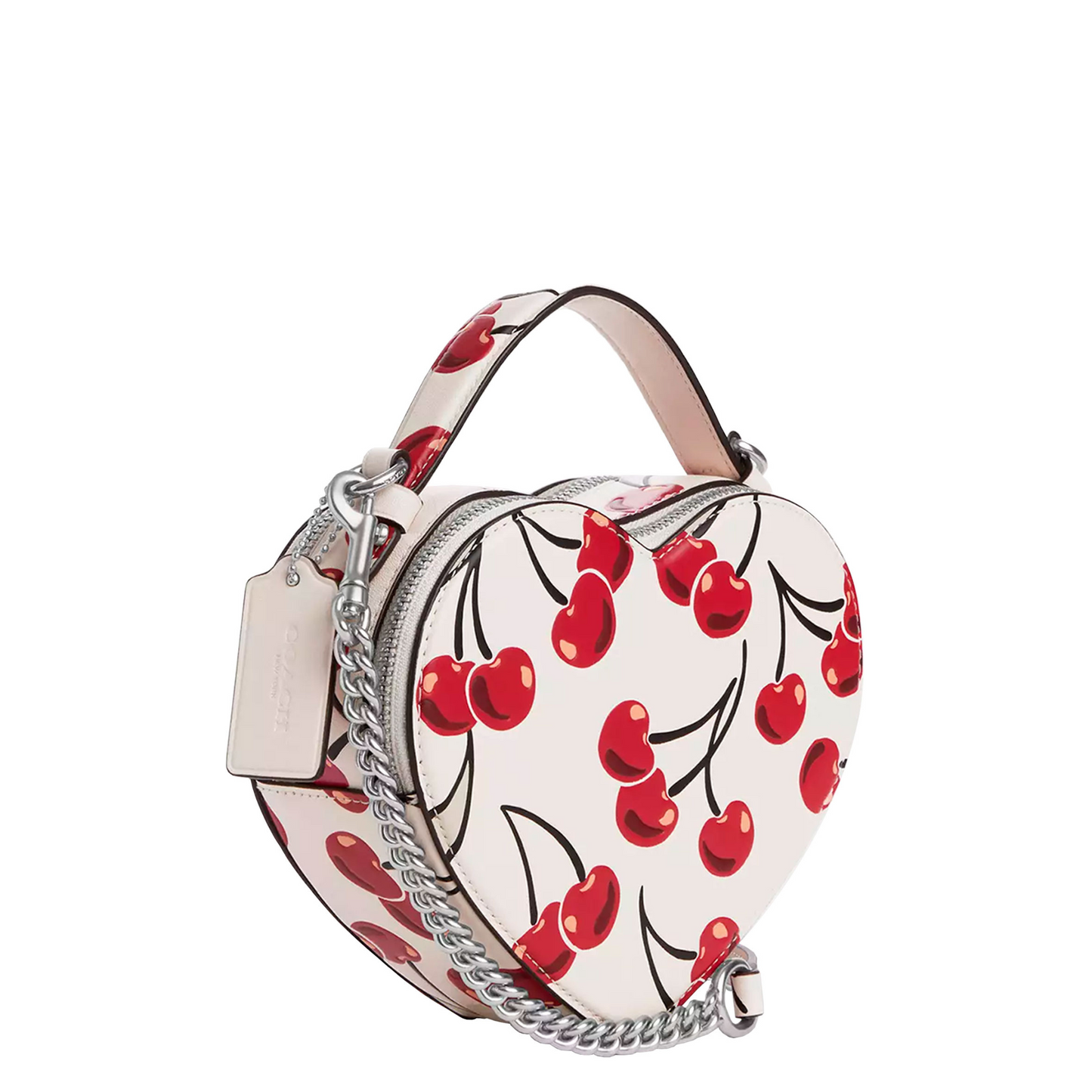 Bolsa Coach Heart Crossbody Bag With Cherry Print Chalk Multi