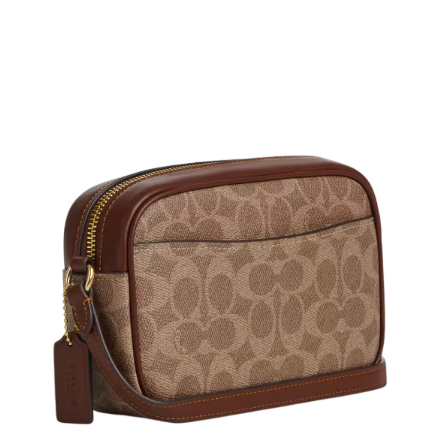 Bolsa Coach Mini Jamie Camera Bag In Signature Canvas Tan Brown