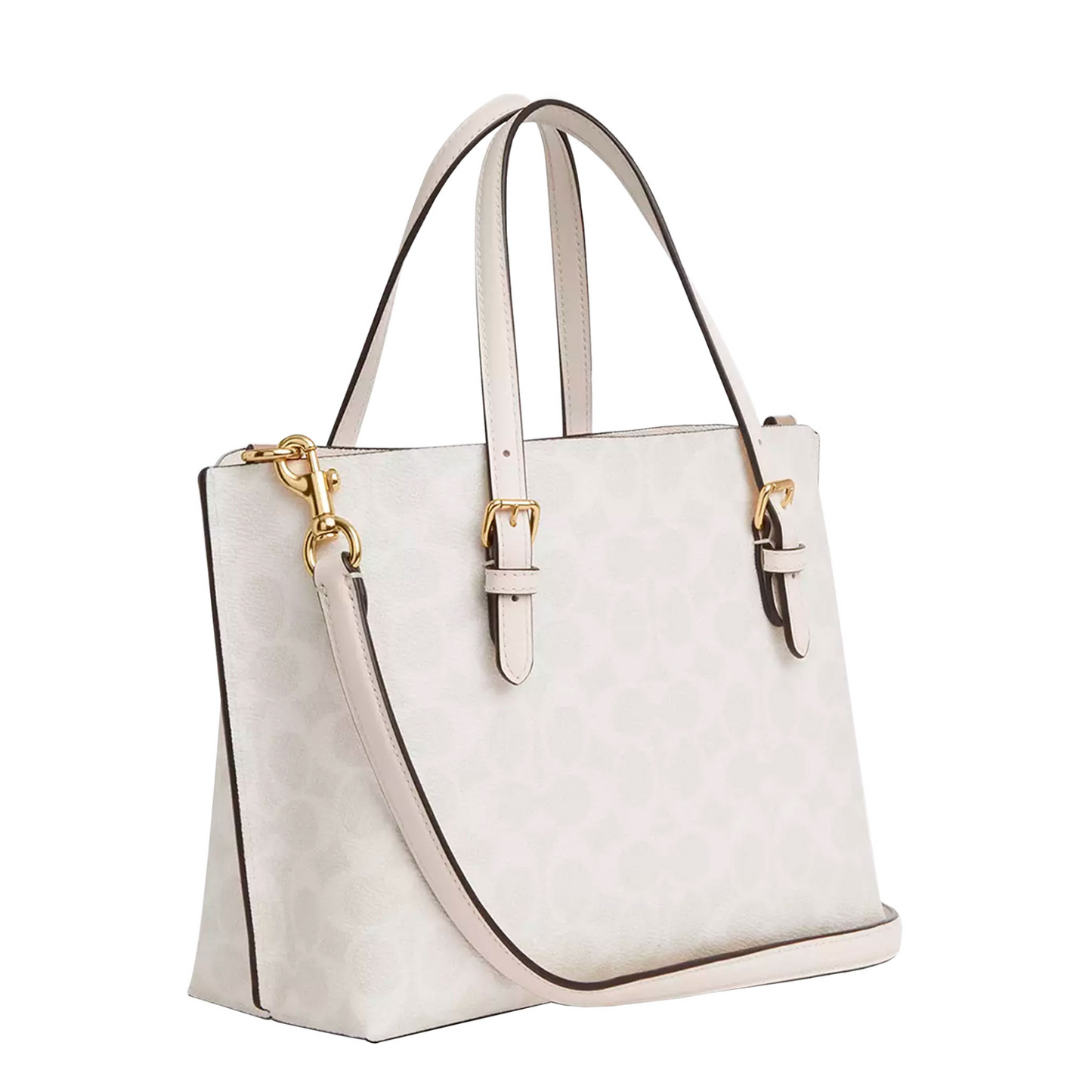 Bolsa Coach Mollie Tote Bag 25 Signature Canvas White Chalk