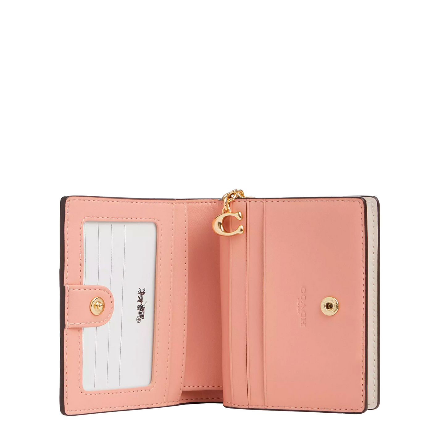 Cartera Coach Snap Wallet In Signature Canvas Sand Multi