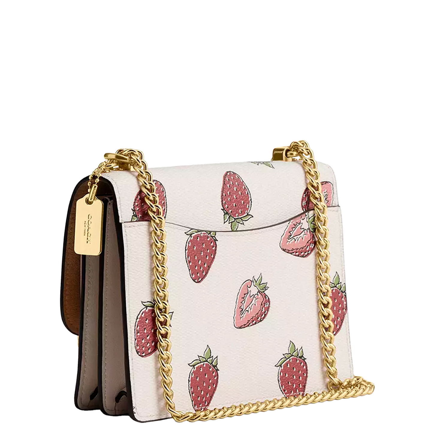 Bolsa Coach Mini Klare Crossbody Bag With Strawberry Print Chalk Multi