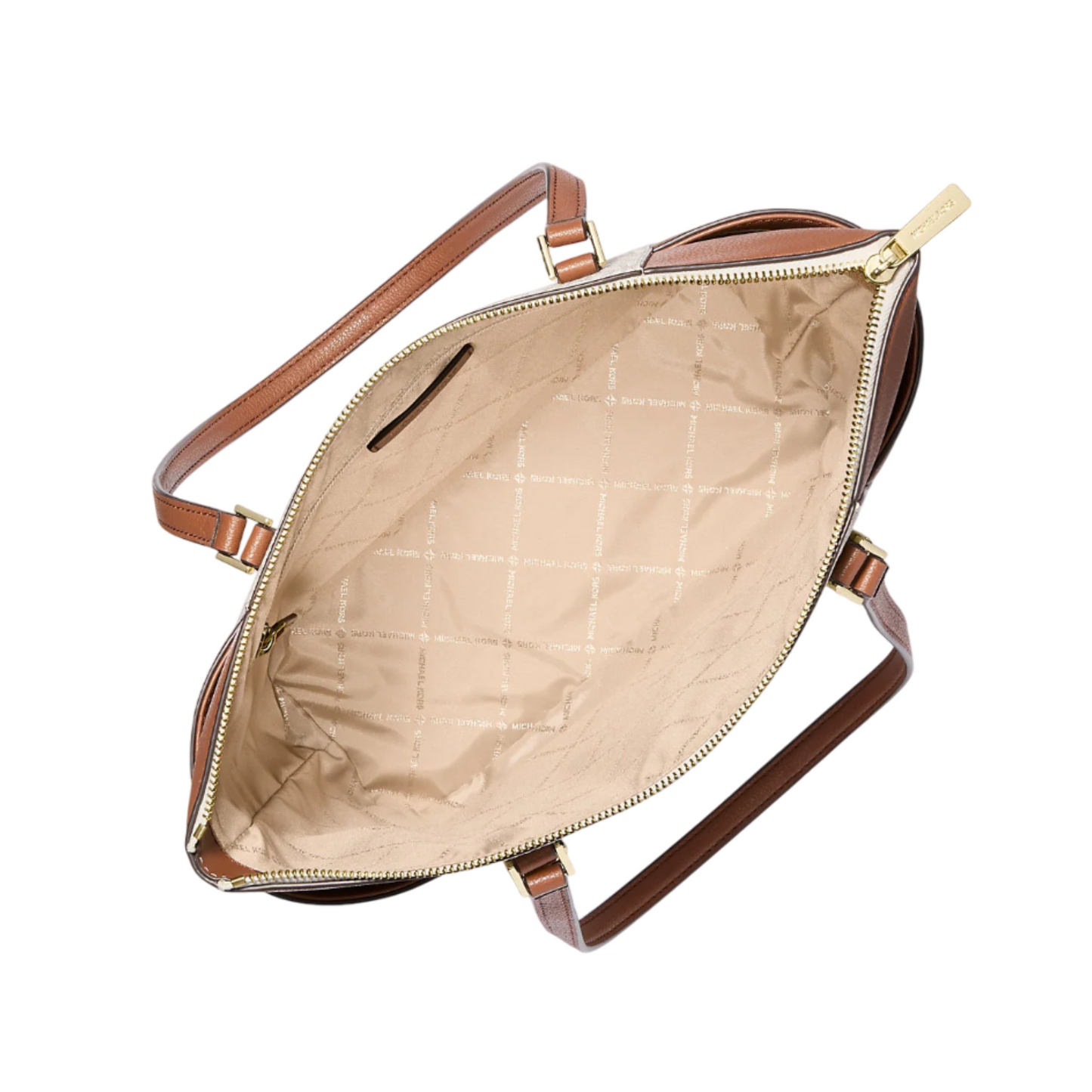 Bolsa Michael Kors Charlotte Large Logo and Leather Top-Zip Tote Bag