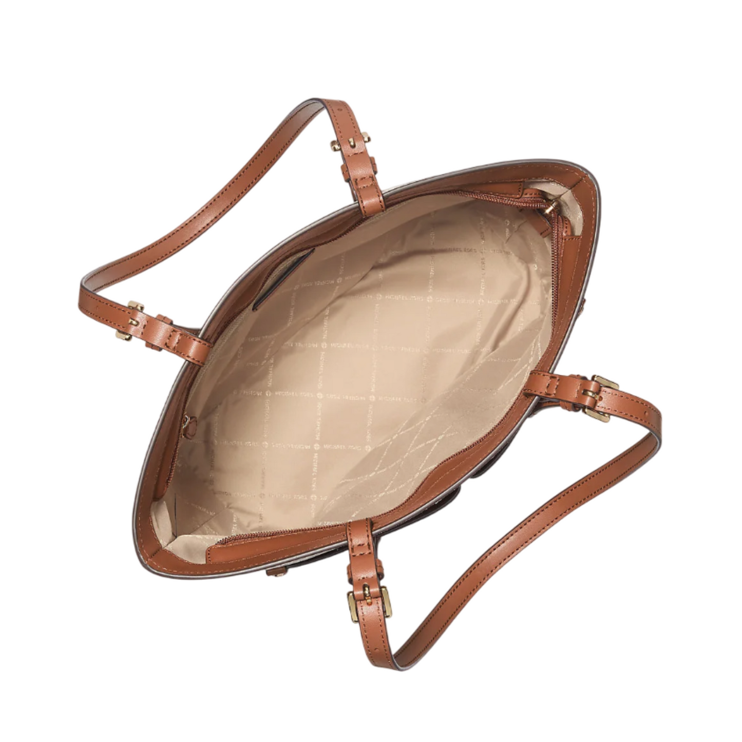 Bolsa Michael Kors Jet Set Medium Logo Pocket Tote Bag Vanilla