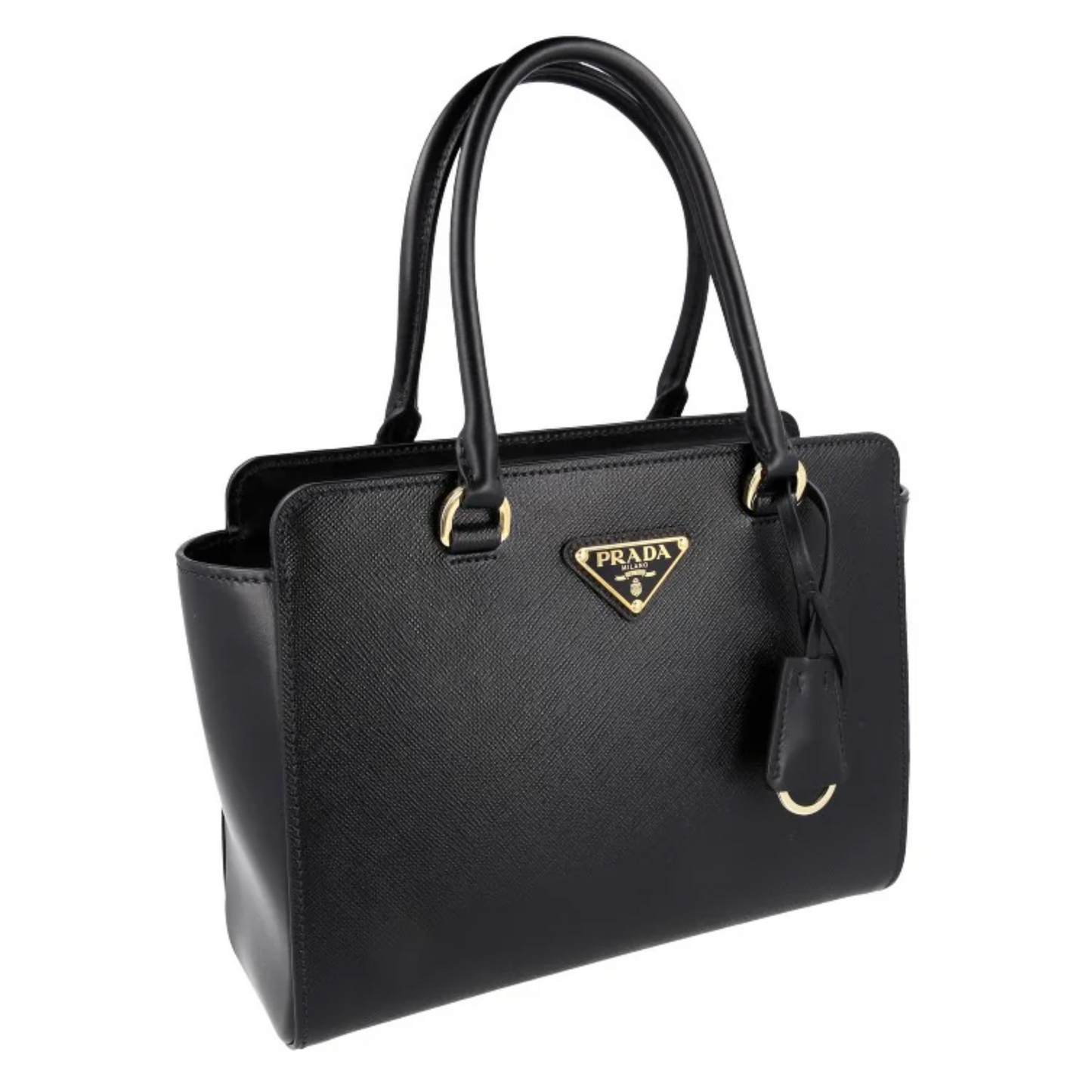 Bolsa Prada Black Saffiano Leather Shoulder Bag