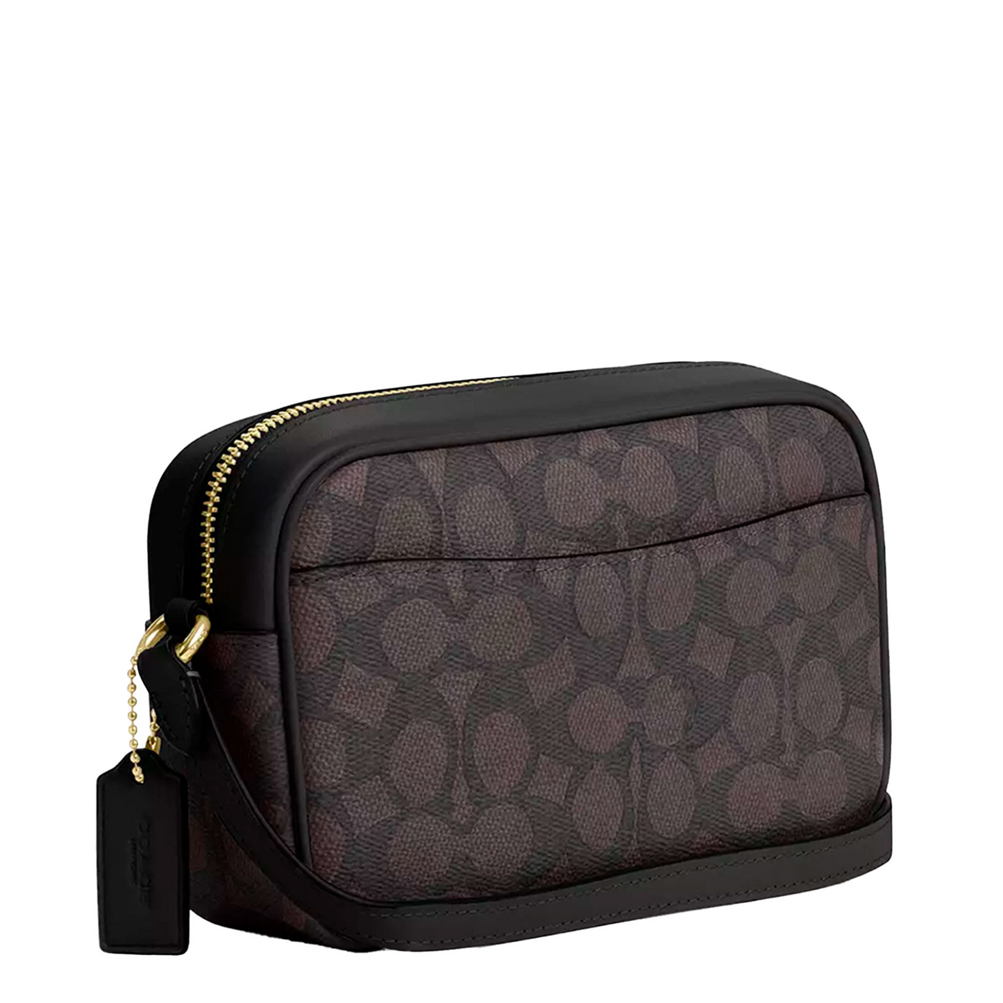 Bolsa Coach Mini Jamie Camera Bag In Signature Canvas Walnut Black