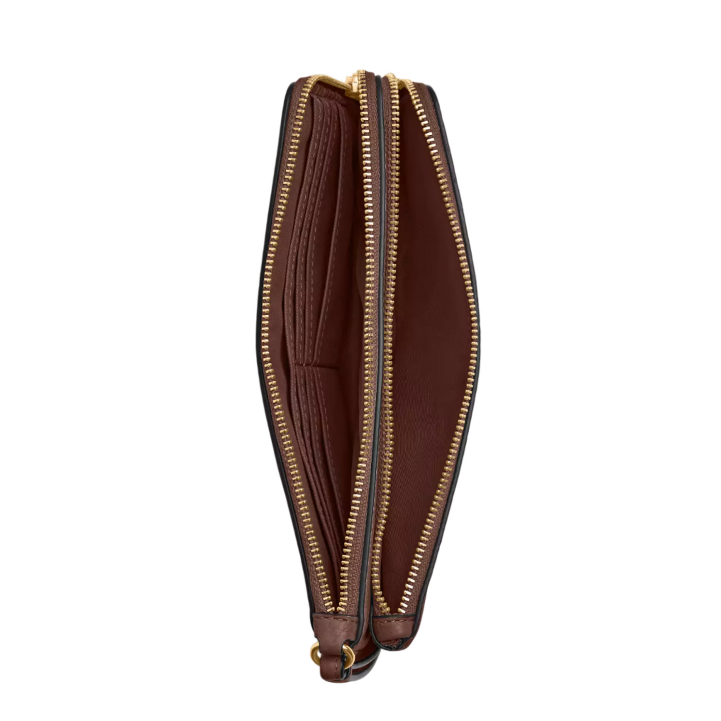 Cartera Coach Double Zip Wallet In Signature Canvas Tan Brown