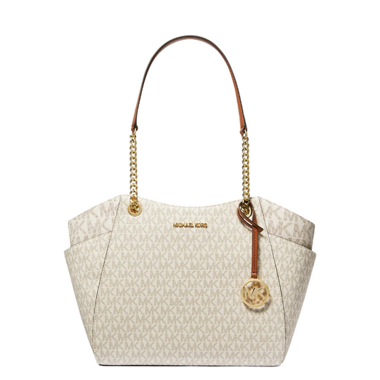 Bolsa Michael Kors Jet Set Large Logo Shoulder Bag Vanilla