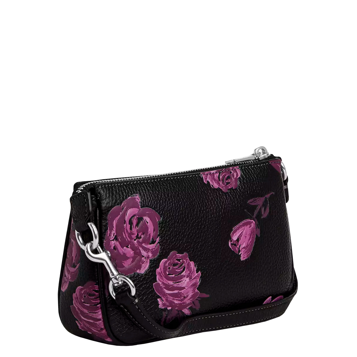 Bolsa Coach Nolita 19 With Floral Print Black Purple