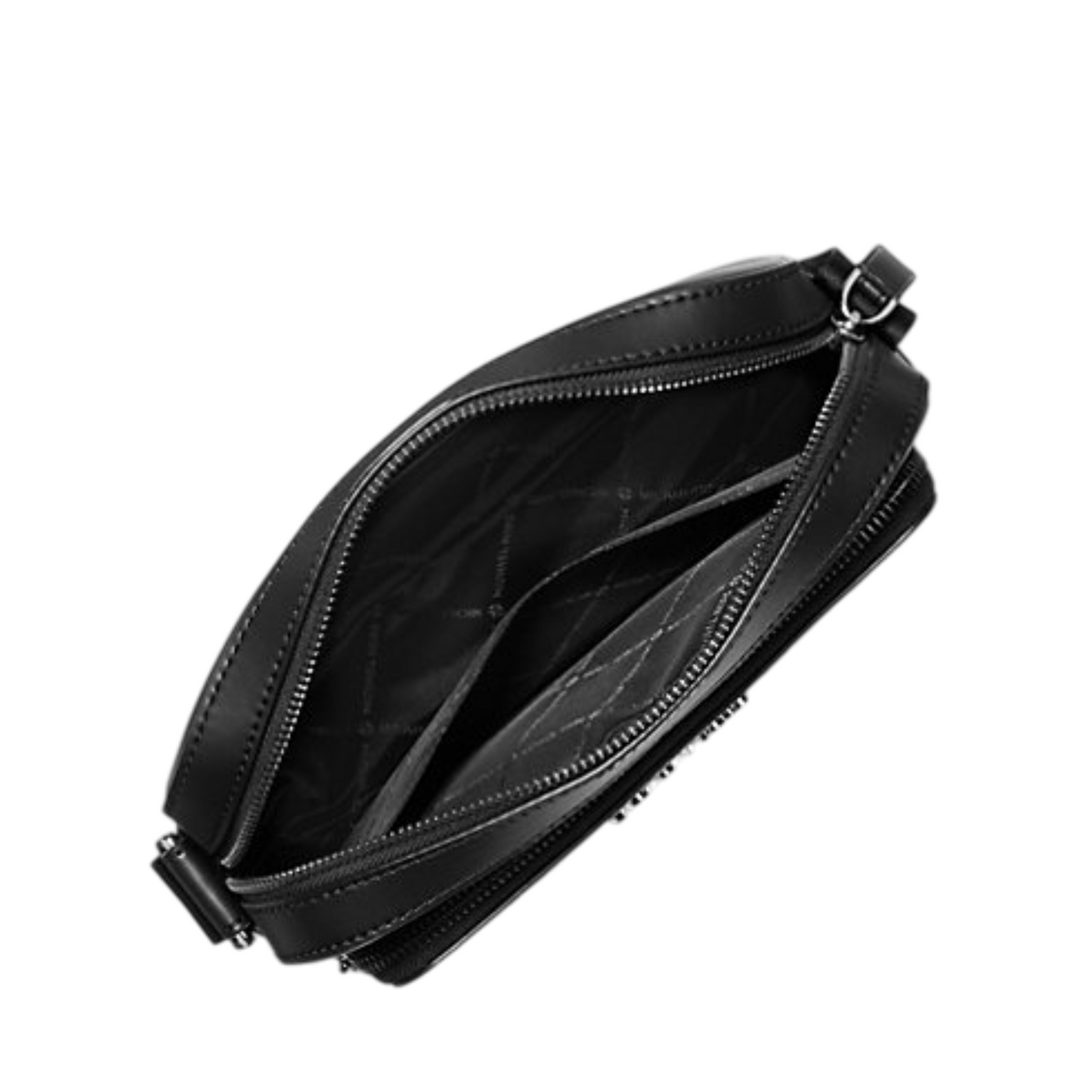 Bandolera Michael Kors Cooper Logo Embossed Flight Bag Black