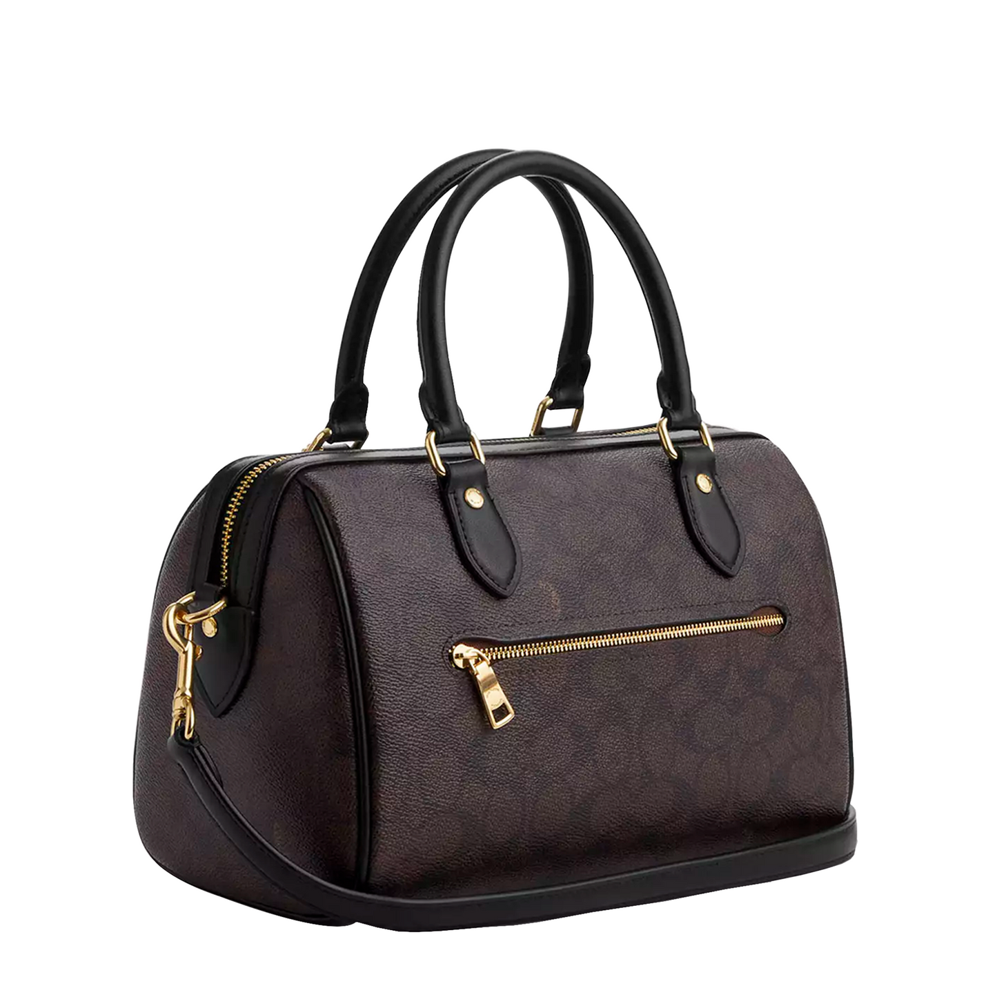 Bolsa Coach Rowan Satchel In Signature Canvas Brown